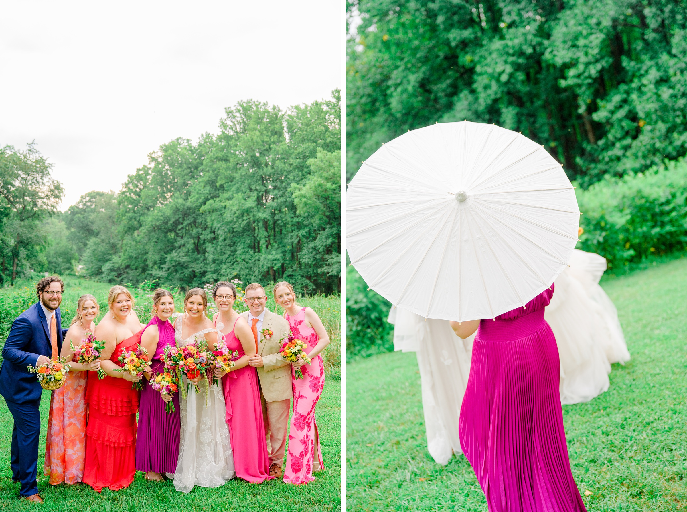 Kara and Kendall's vibrant summer wedding at the Woodend Nature Sanctuary photographed by Baltimore Wedding Photographer Cait Kramer.