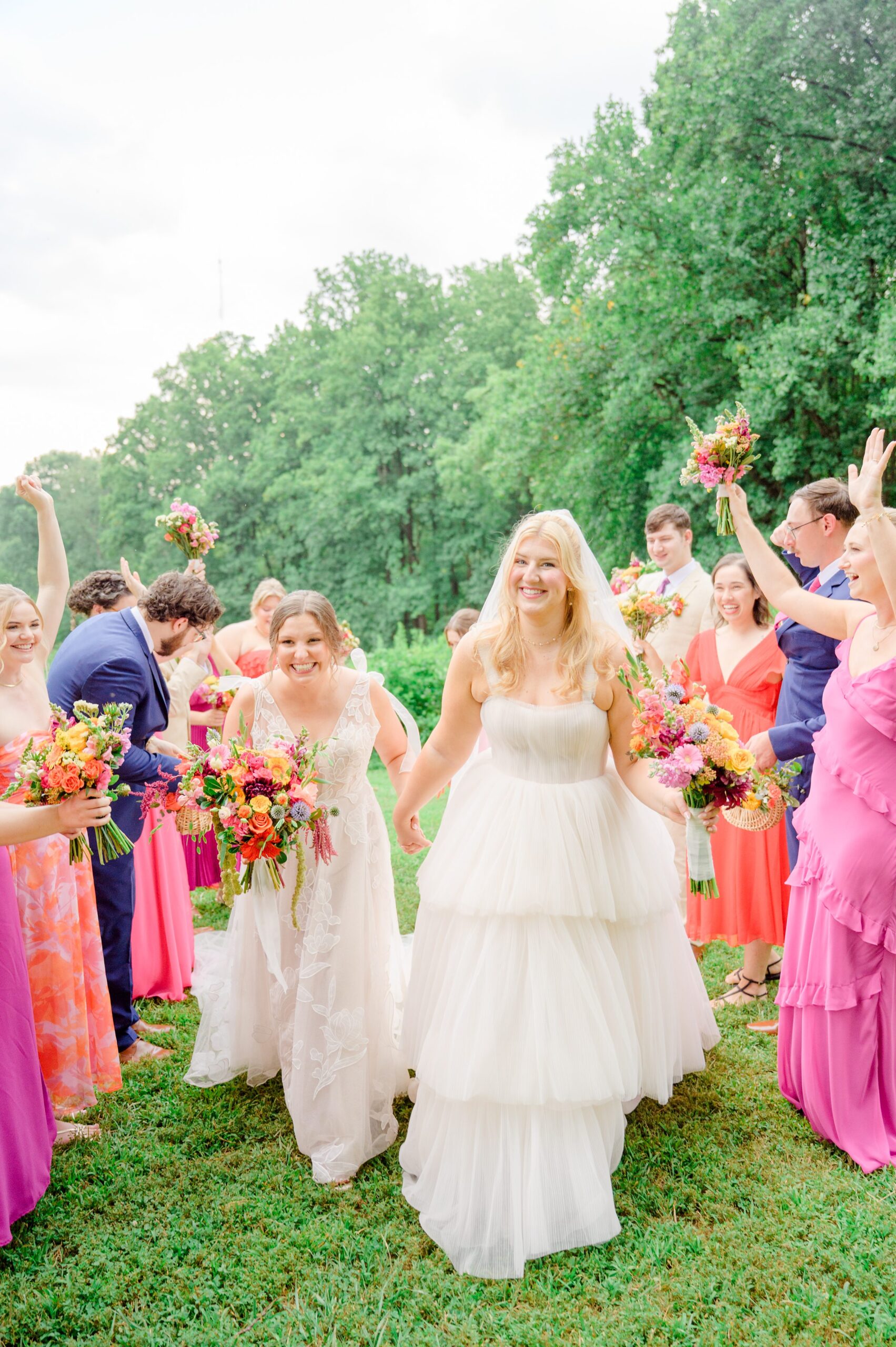 Kara and Kendall's vibrant summer wedding at the Woodend Nature Sanctuary photographed by Baltimore Wedding Photographer Cait Kramer.