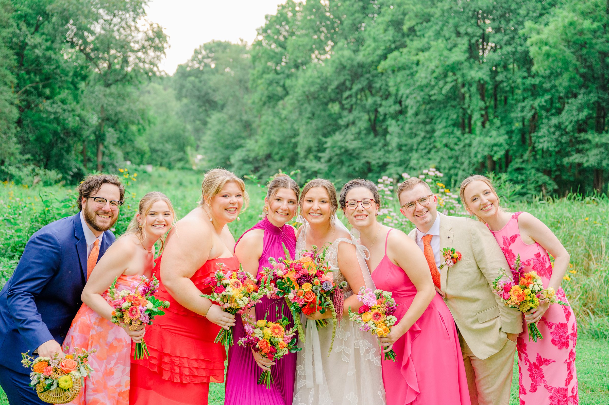 Kara and Kendall's vibrant summer wedding at the Woodend Nature Sanctuary photographed by Baltimore Wedding Photographer Cait Kramer.