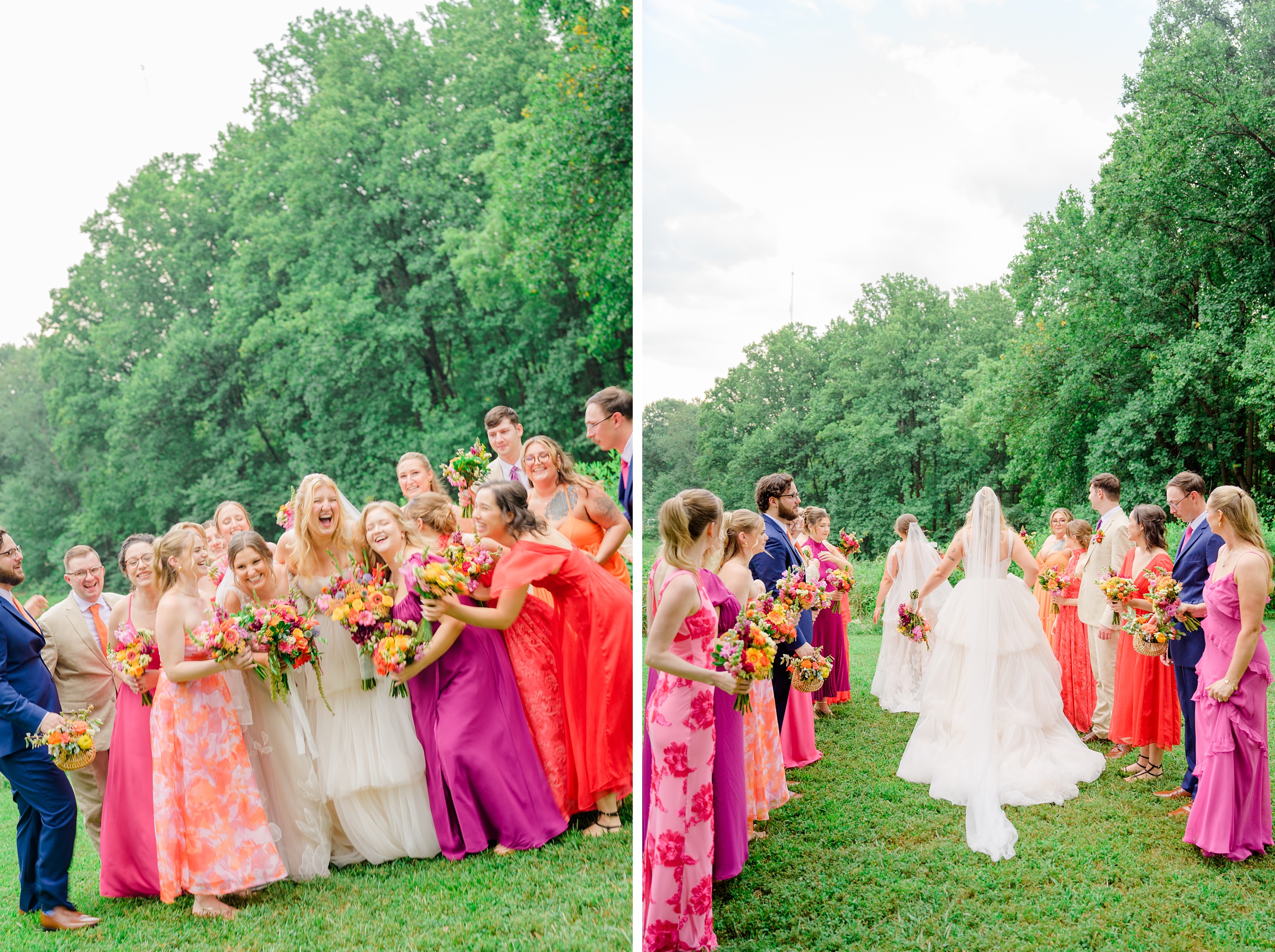 Kara and Kendall's vibrant summer wedding at the Woodend Nature Sanctuary photographed by Baltimore Wedding Photographer Cait Kramer.
