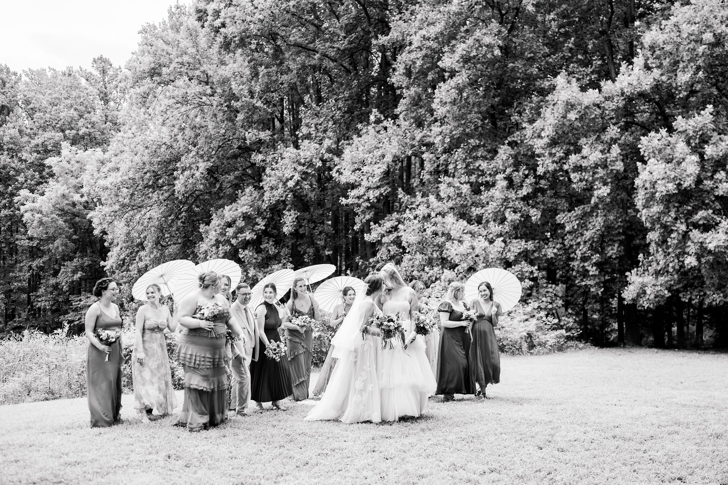 Kara and Kendall's vibrant summer wedding at the Woodend Nature Sanctuary photographed by Baltimore Wedding Photographer Cait Kramer.