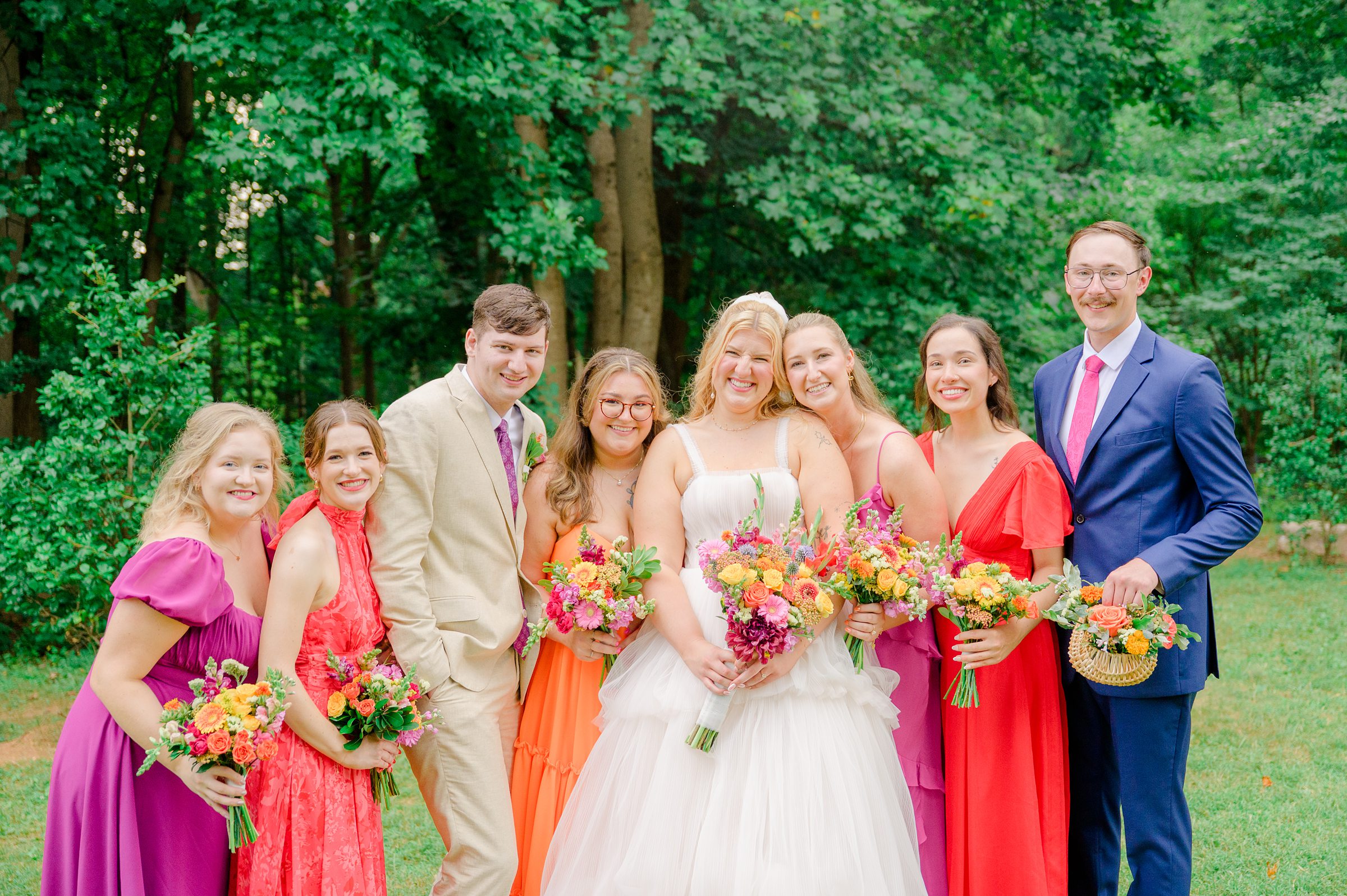 Kara and Kendall's vibrant summer wedding at the Woodend Nature Sanctuary photographed by Baltimore Wedding Photographer Cait Kramer.