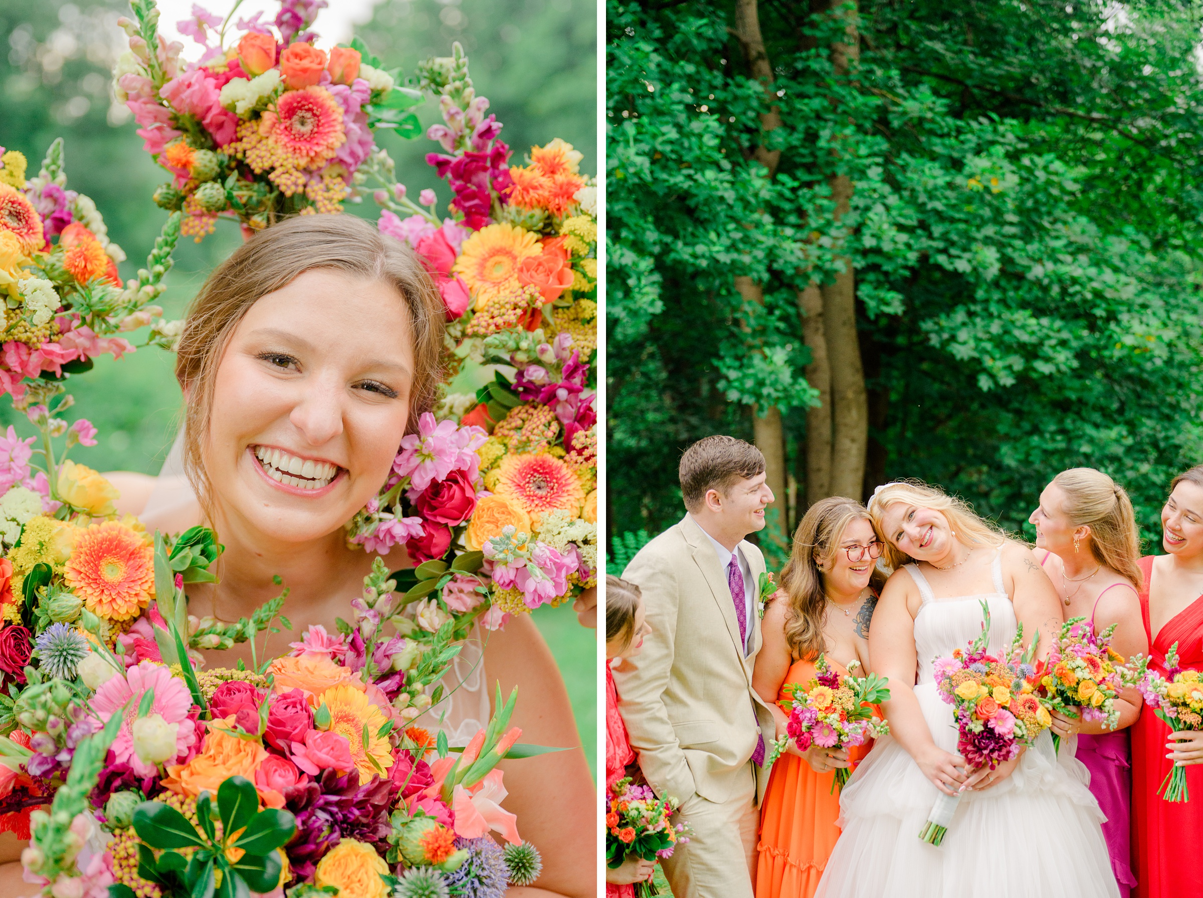 Kara and Kendall's vibrant summer wedding at the Woodend Nature Sanctuary photographed by Baltimore Wedding Photographer Cait Kramer.