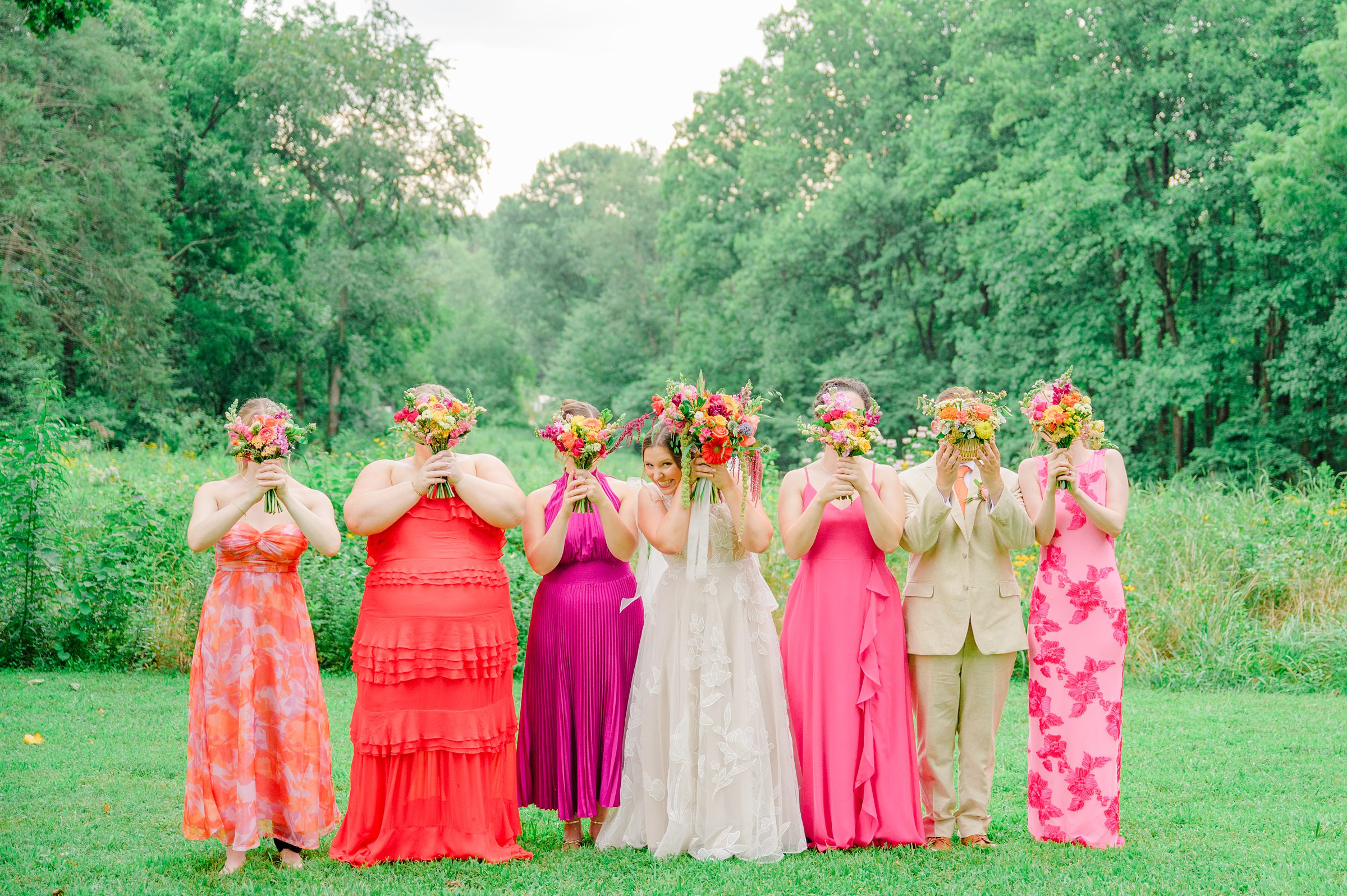 Kara and Kendall's vibrant summer wedding at the Woodend Nature Sanctuary photographed by Baltimore Wedding Photographer Cait Kramer.