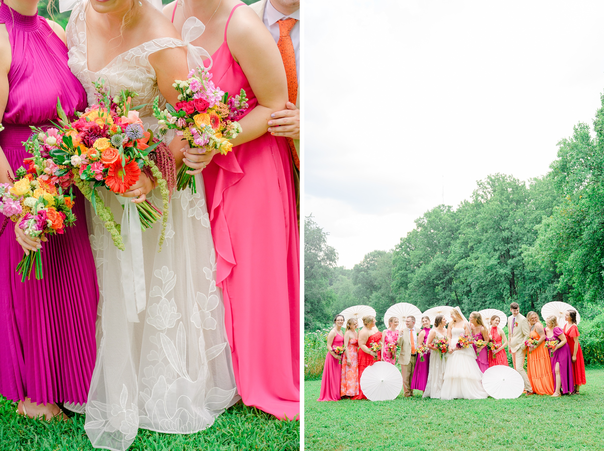 Kara and Kendall's vibrant summer wedding at the Woodend Nature Sanctuary photographed by Baltimore Wedding Photographer Cait Kramer.