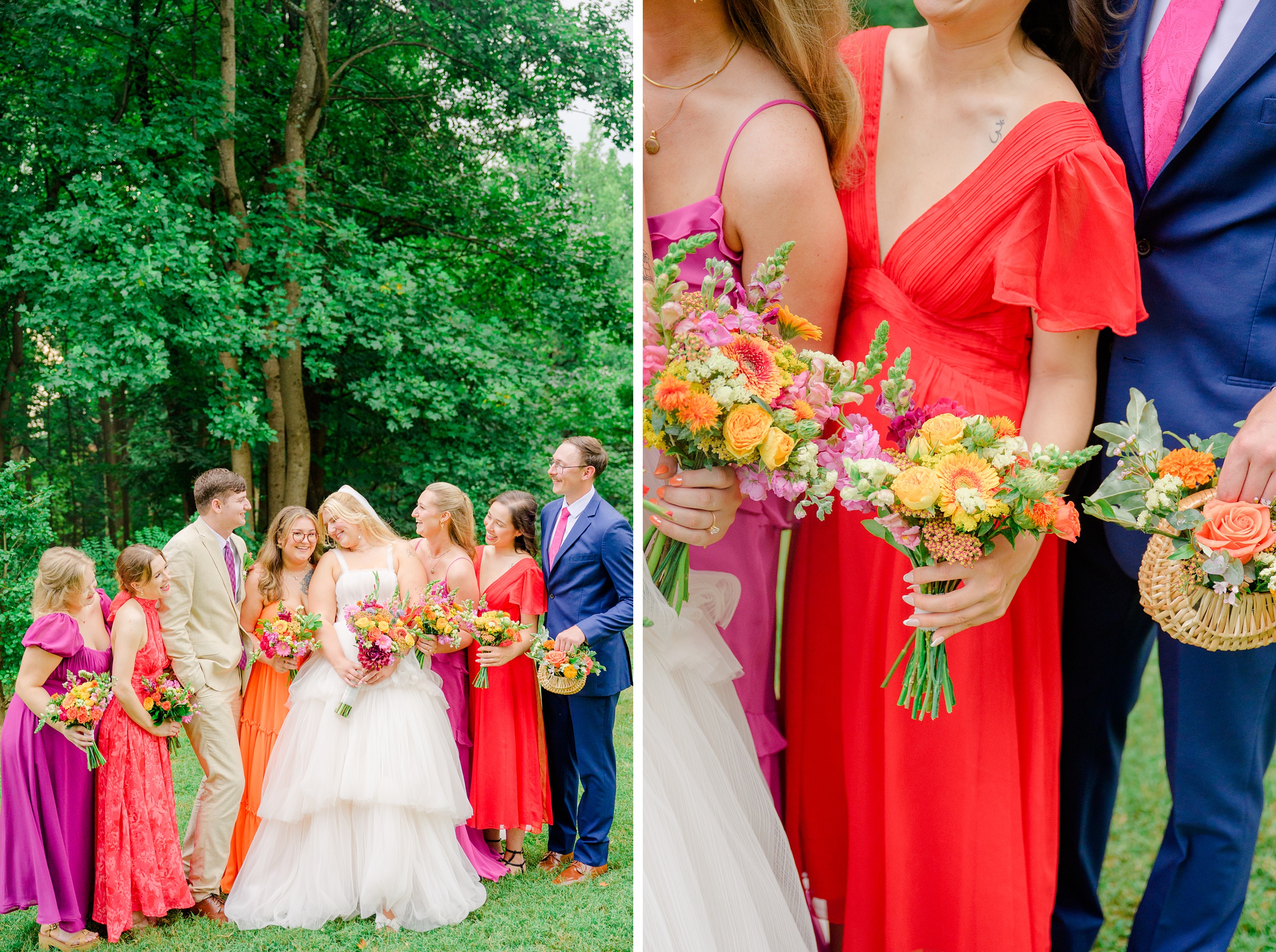 Kara and Kendall's vibrant summer wedding at the Woodend Nature Sanctuary photographed by Baltimore Wedding Photographer Cait Kramer.