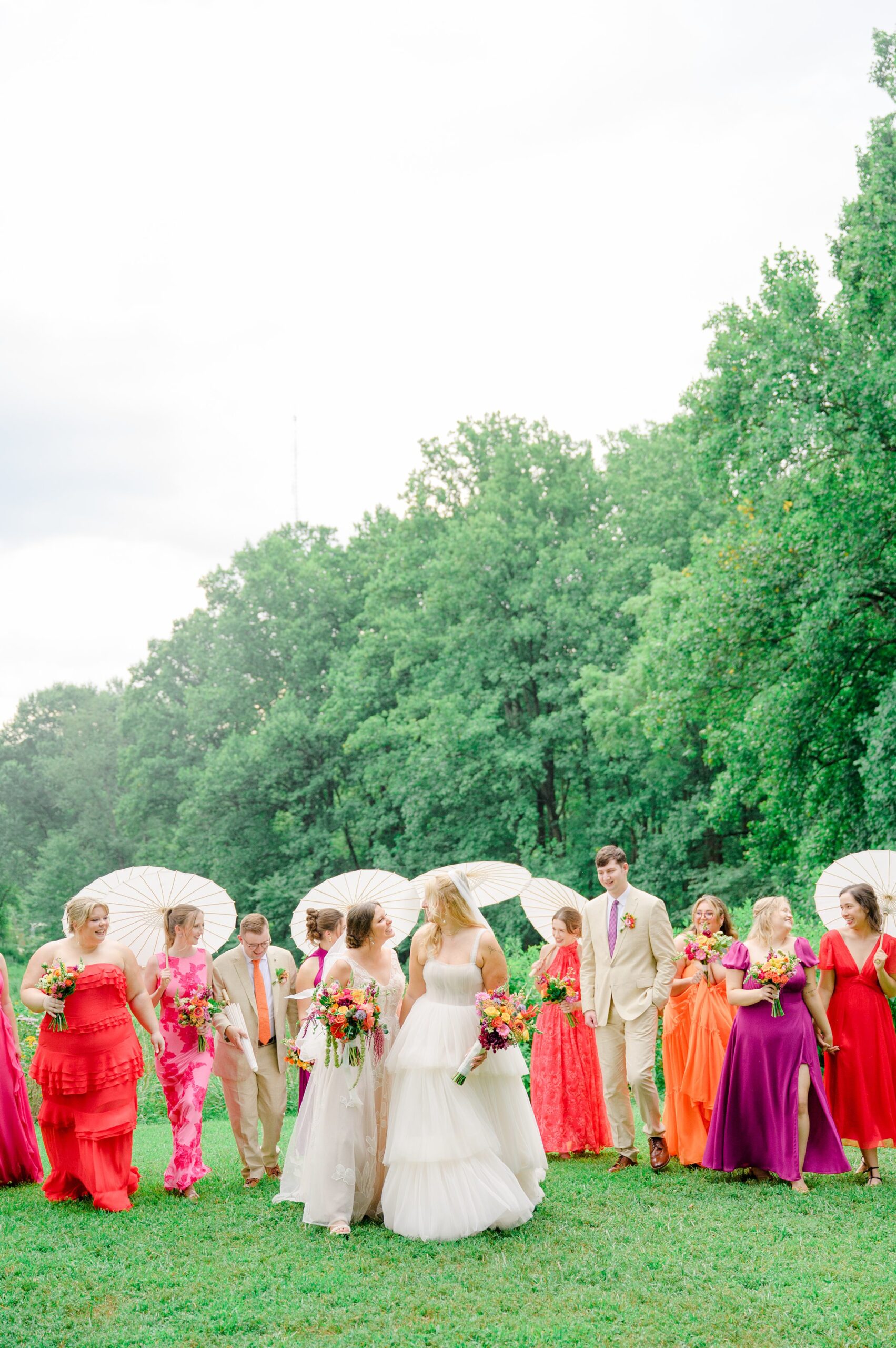 Kara and Kendall's vibrant summer wedding at the Woodend Nature Sanctuary photographed by Baltimore Wedding Photographer Cait Kramer.