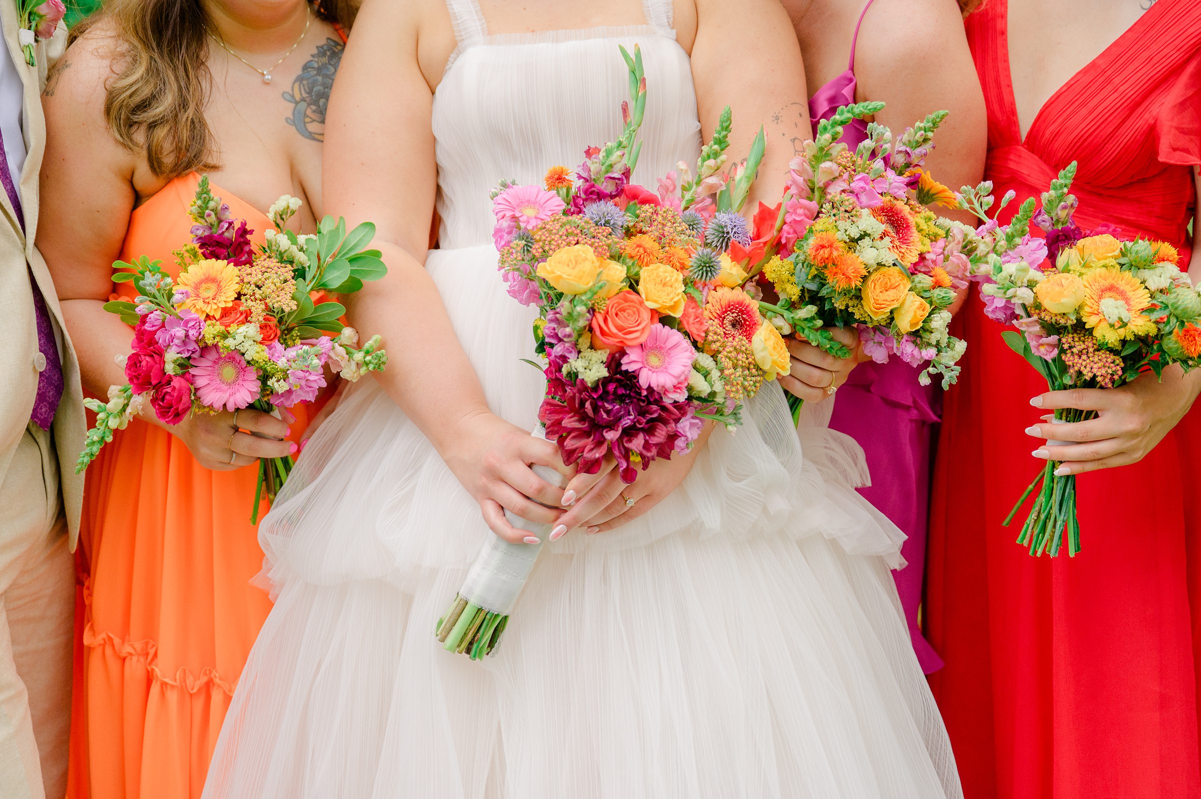 Kara and Kendall's vibrant summer wedding at the Woodend Nature Sanctuary photographed by Baltimore Wedding Photographer Cait Kramer.
