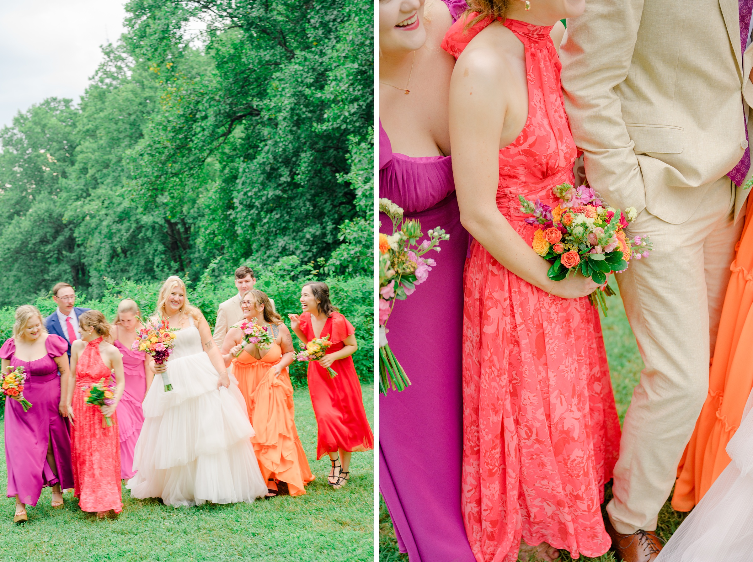 Kara and Kendall's vibrant summer wedding at the Woodend Nature Sanctuary photographed by Baltimore Wedding Photographer Cait Kramer.