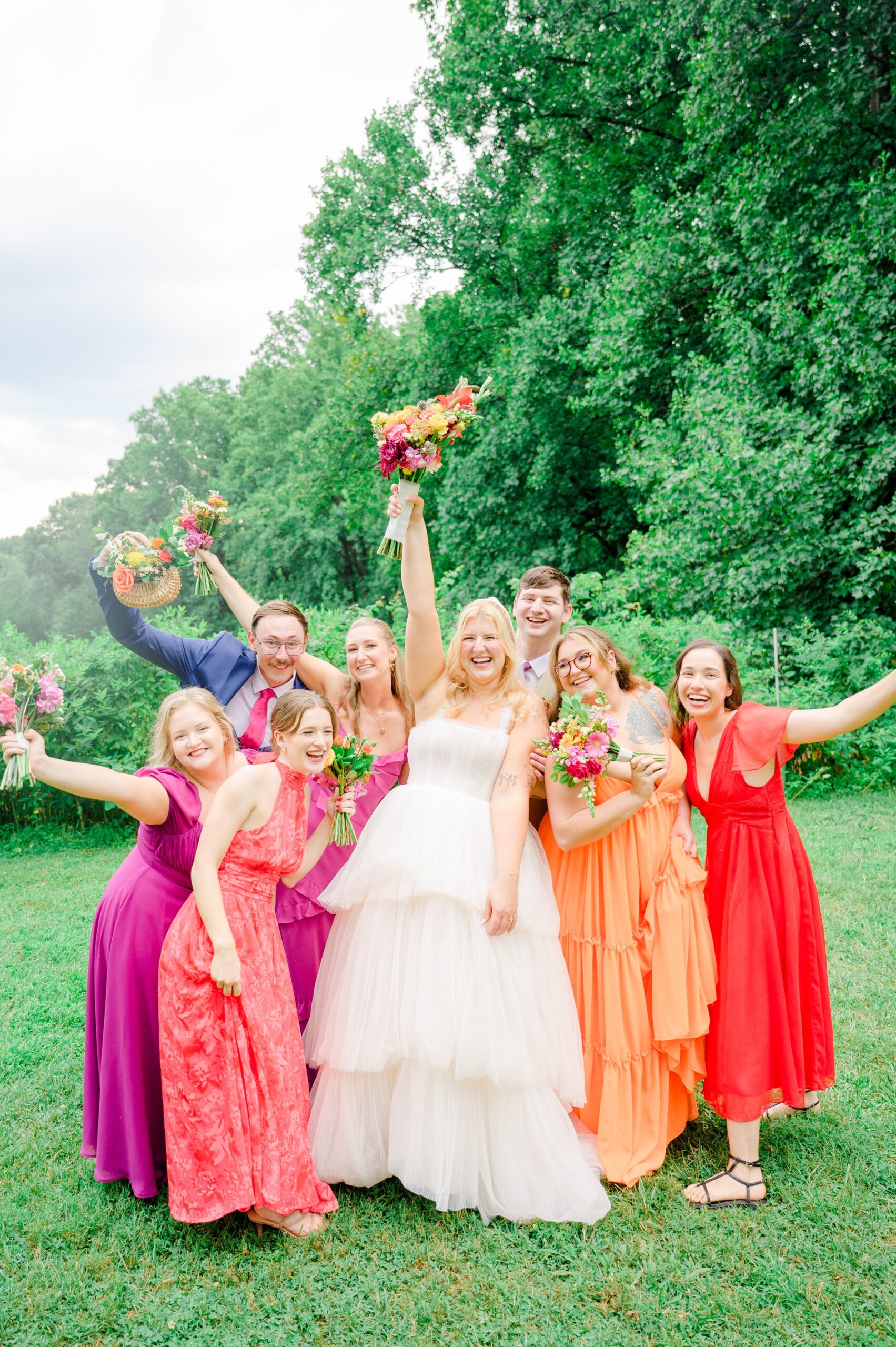 Kara and Kendall's vibrant summer wedding at the Woodend Nature Sanctuary photographed by Baltimore Wedding Photographer Cait Kramer.