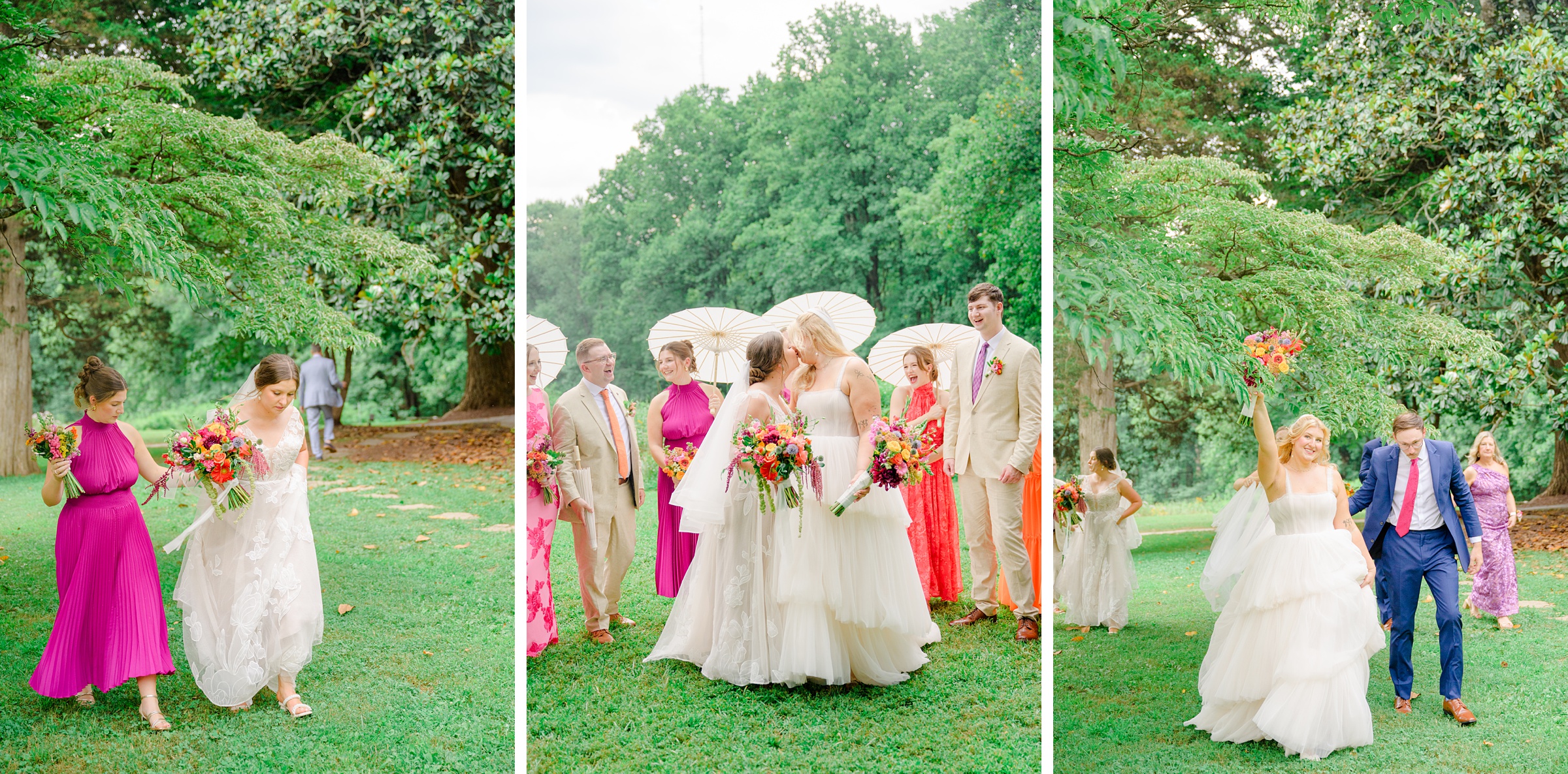 Kara and Kendall's vibrant summer wedding at the Woodend Nature Sanctuary photographed by Baltimore Wedding Photographer Cait Kramer.