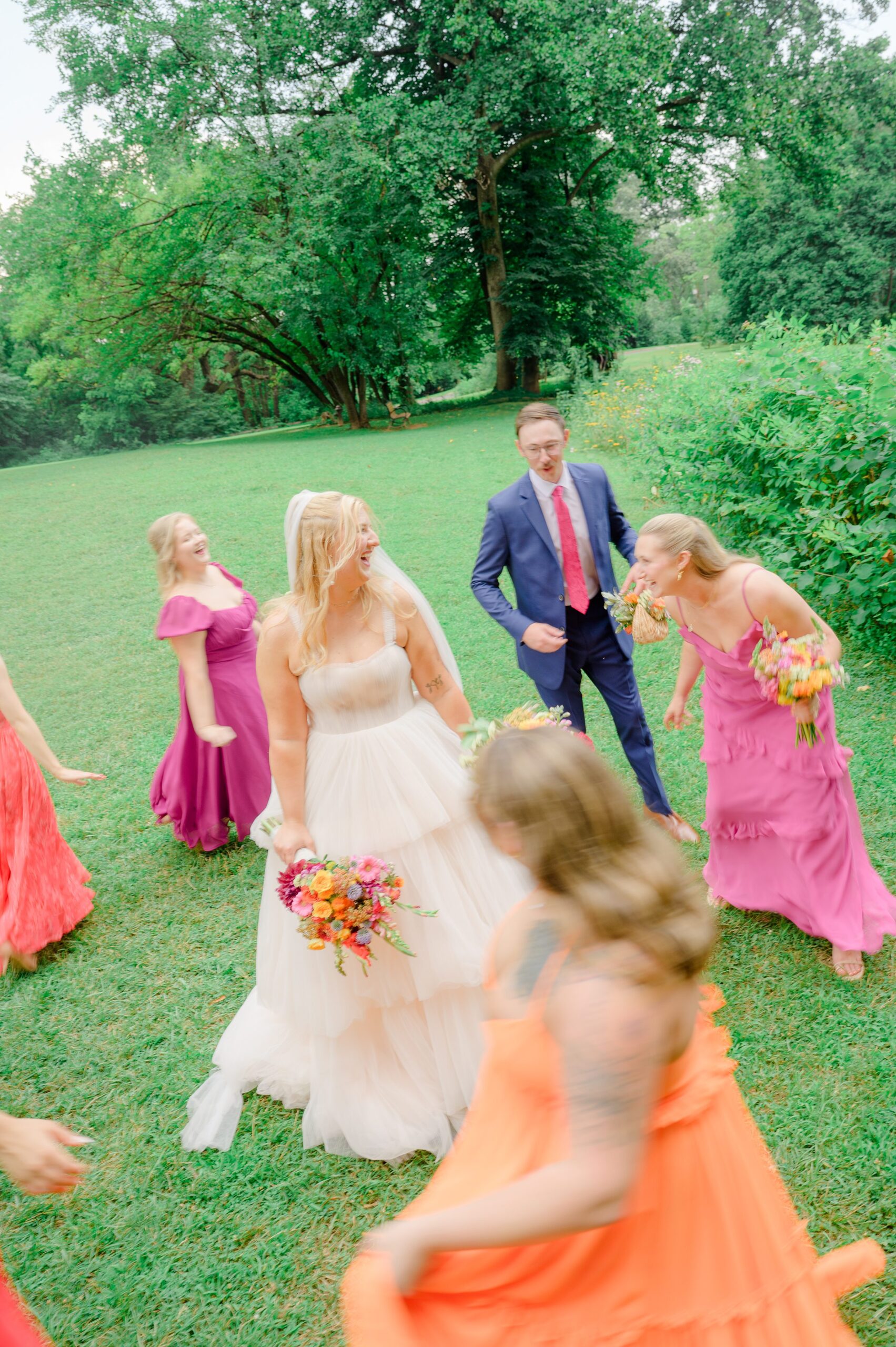 Kara and Kendall's vibrant summer wedding at the Woodend Nature Sanctuary photographed by Baltimore Wedding Photographer Cait Kramer.