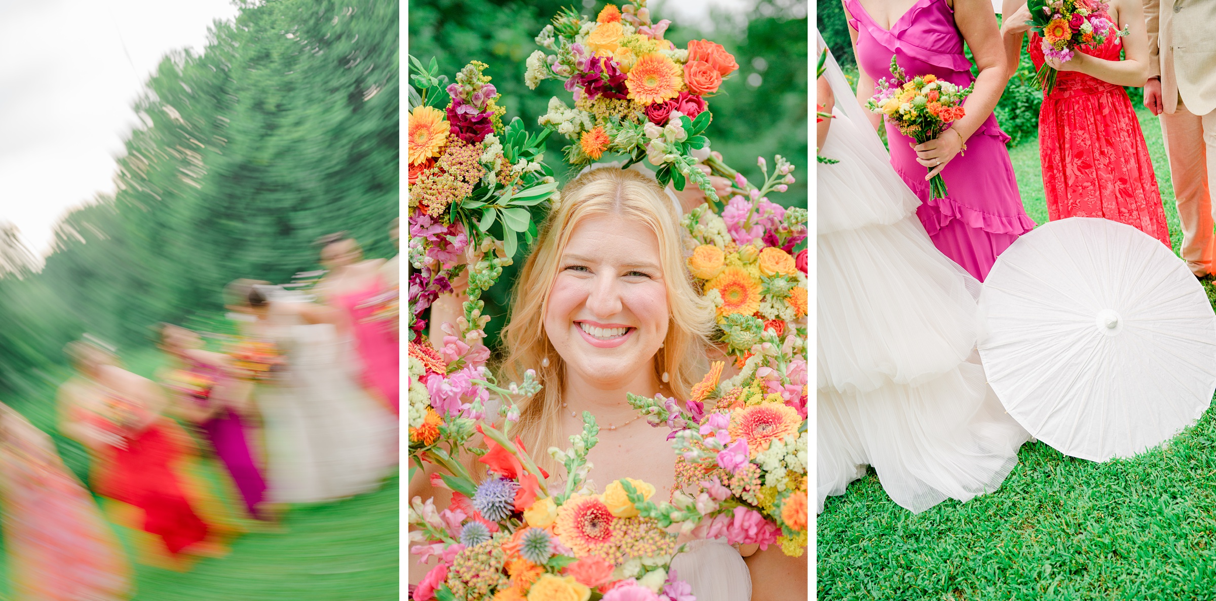 Kara and Kendall's vibrant summer wedding at the Woodend Nature Sanctuary photographed by Baltimore Wedding Photographer Cait Kramer.