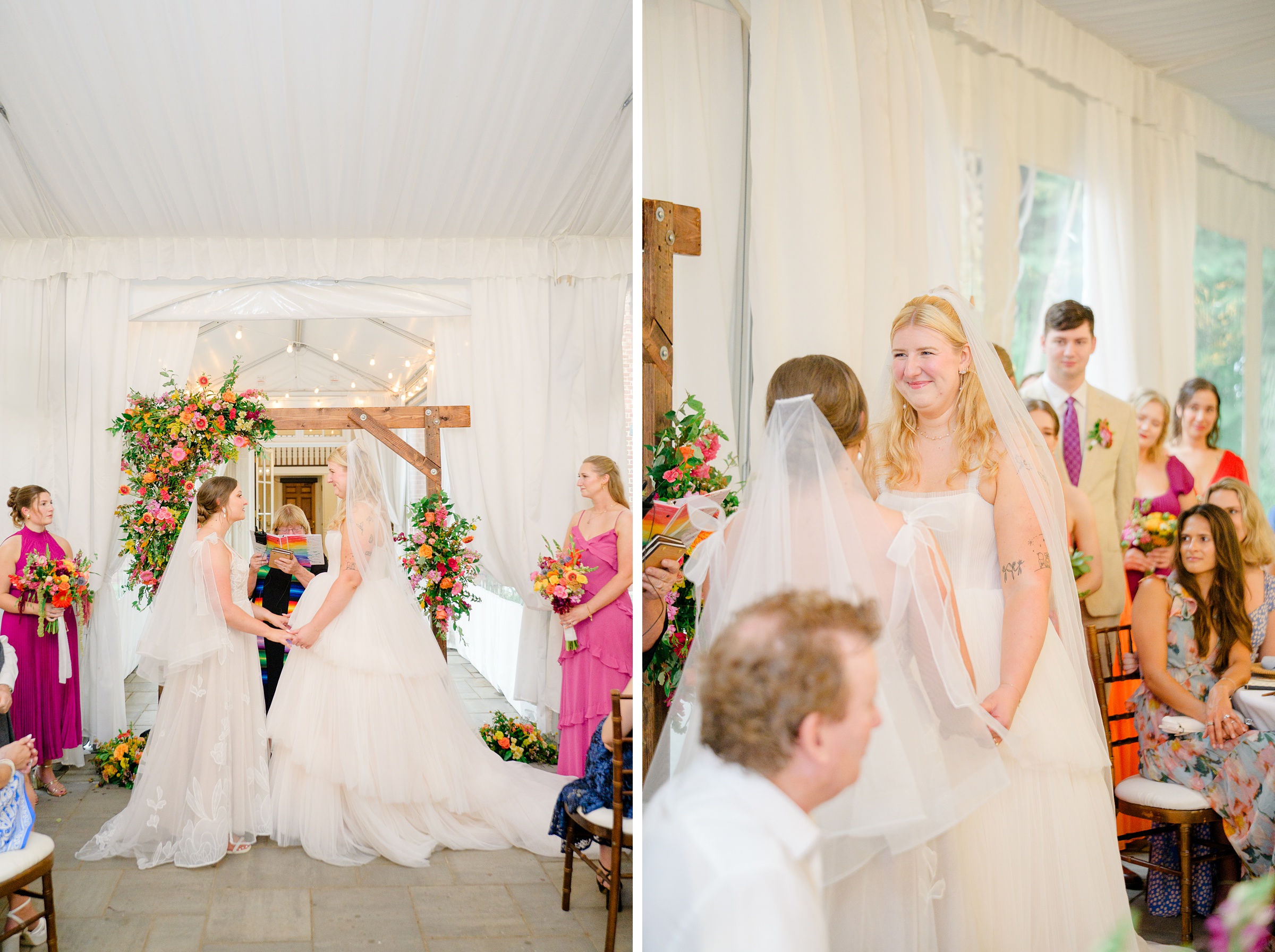 Kara and Kendall's vibrant summer wedding at the Woodend Nature Sanctuary photographed by Baltimore Wedding Photographer Cait Kramer.