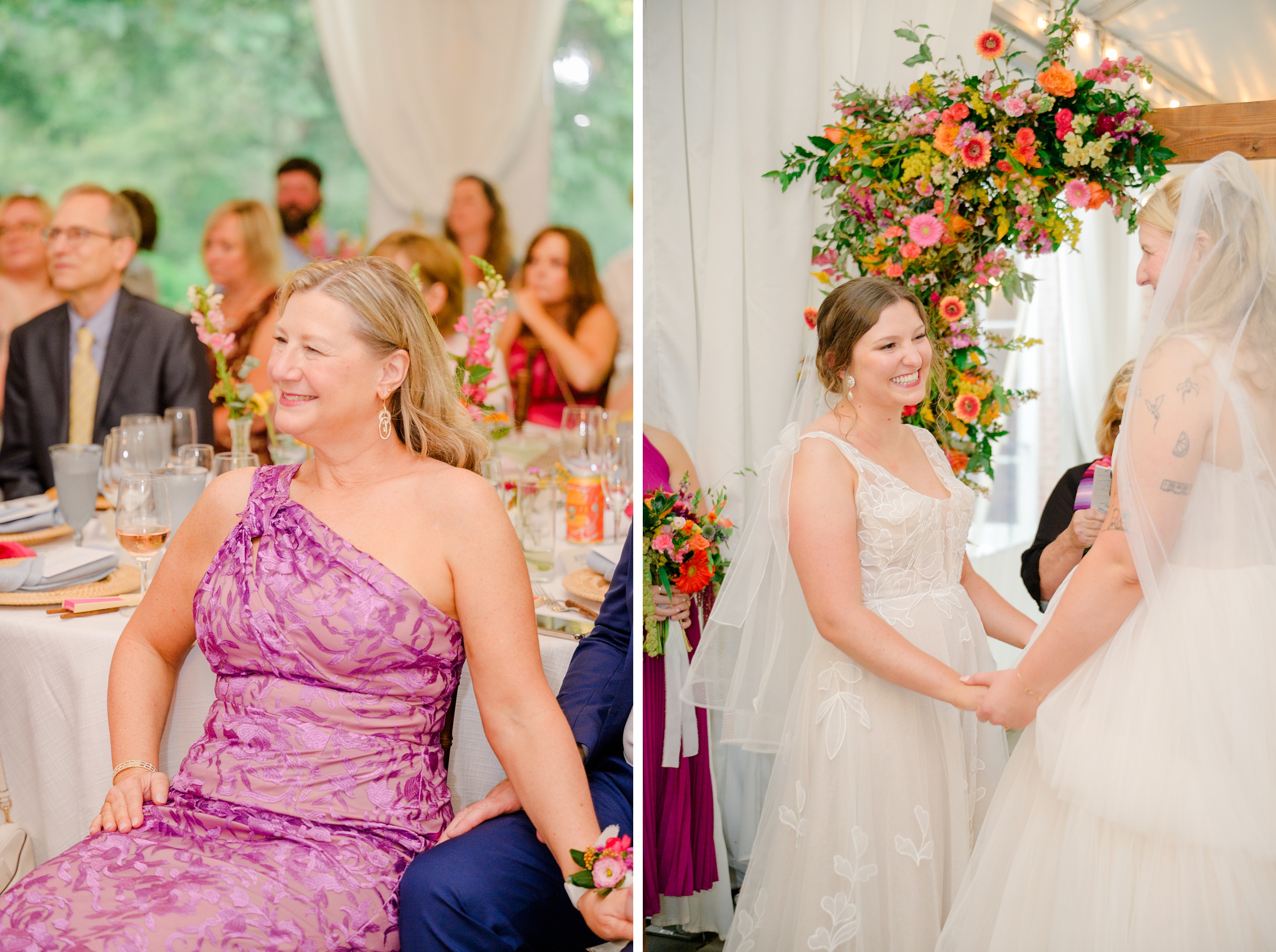 Kara and Kendall's vibrant summer wedding at the Woodend Nature Sanctuary photographed by Baltimore Wedding Photographer Cait Kramer.