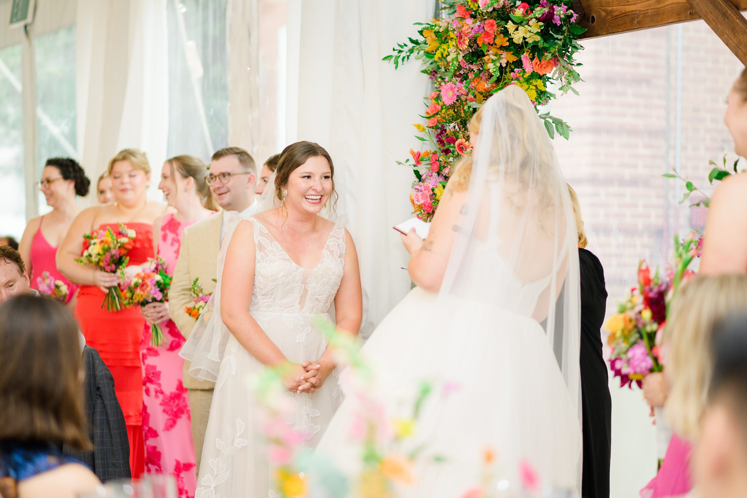 Kara and Kendall's vibrant summer wedding at the Woodend Nature Sanctuary photographed by Baltimore Wedding Photographer Cait Kramer.