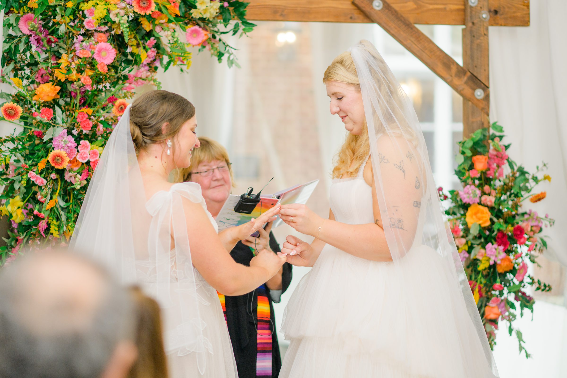Kara and Kendall's vibrant summer wedding at the Woodend Nature Sanctuary photographed by Baltimore Wedding Photographer Cait Kramer.
