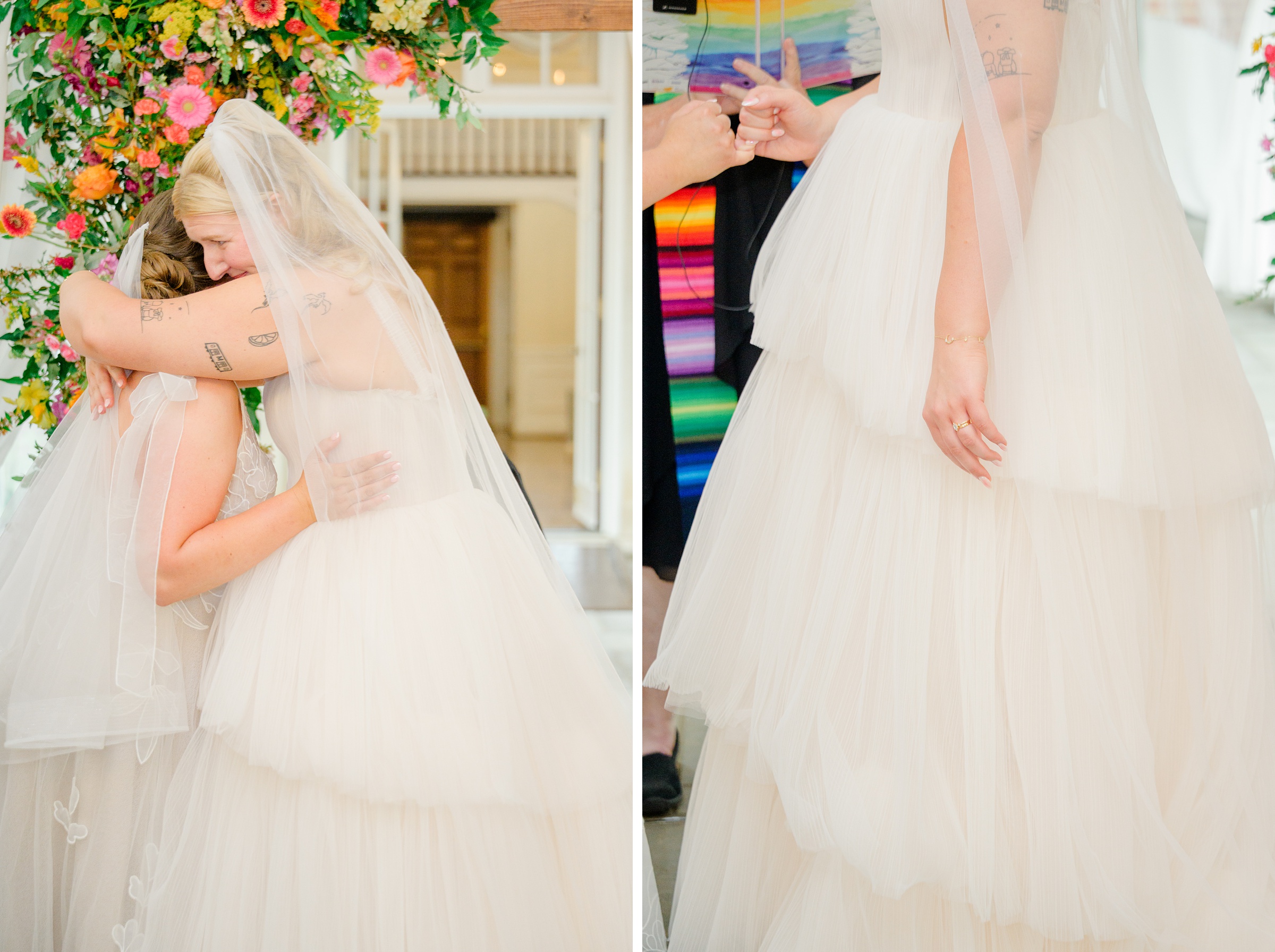 Kara and Kendall's vibrant summer wedding at the Woodend Nature Sanctuary photographed by Baltimore Wedding Photographer Cait Kramer.