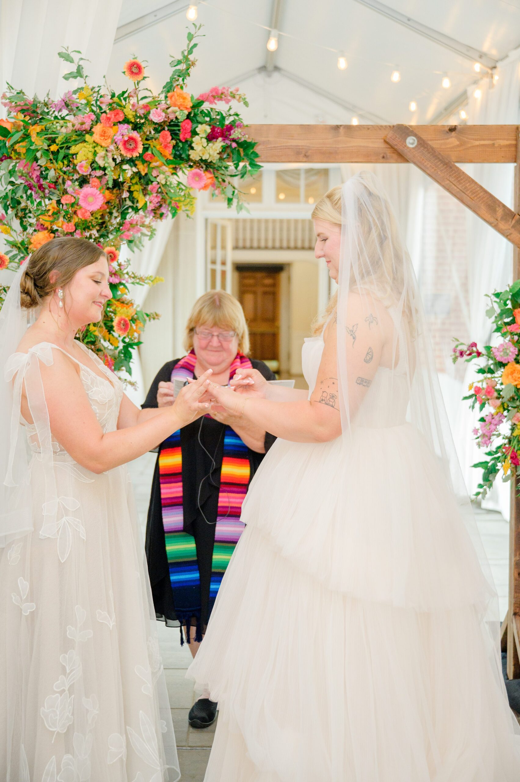 Kara and Kendall's vibrant summer wedding at the Woodend Nature Sanctuary photographed by Baltimore Wedding Photographer Cait Kramer.