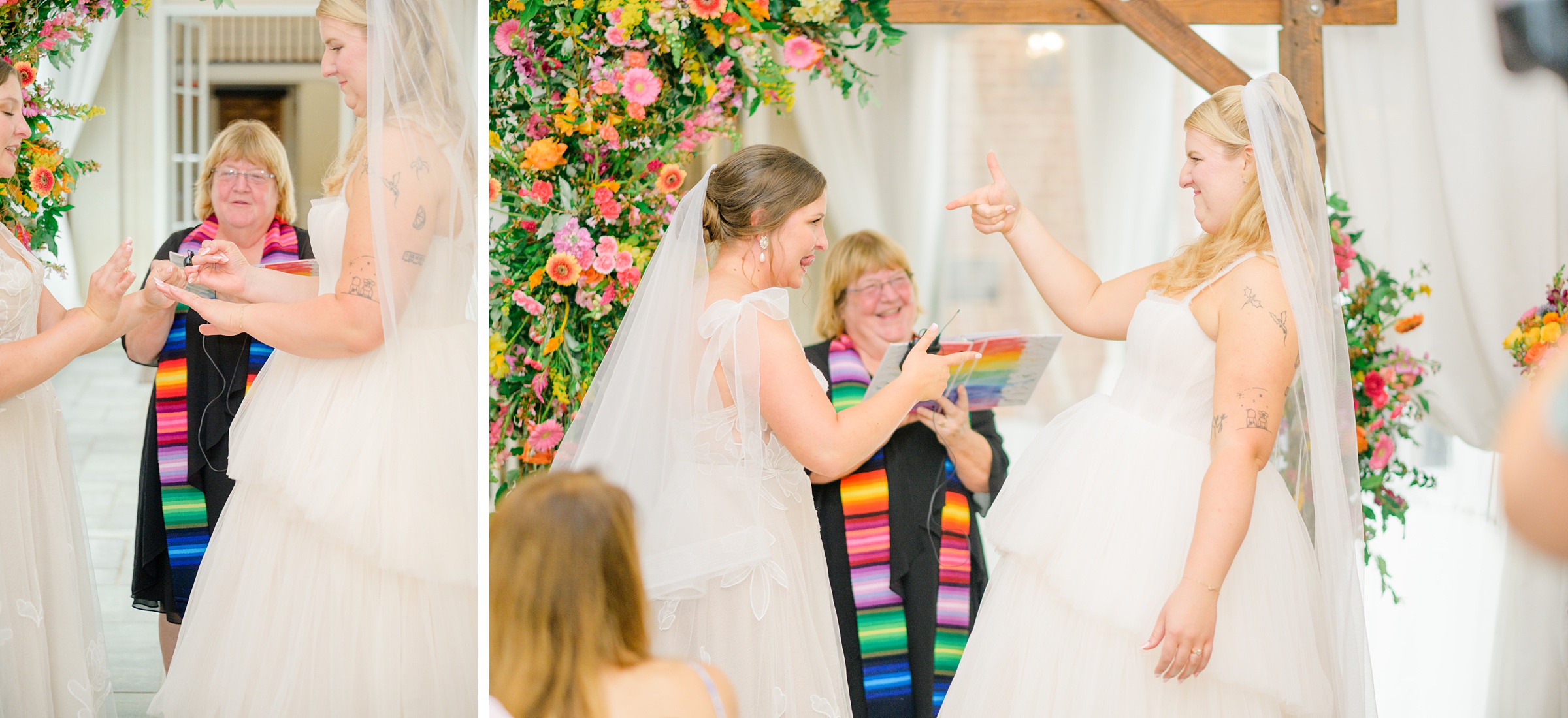 Kara and Kendall's vibrant summer wedding at the Woodend Nature Sanctuary photographed by Baltimore Wedding Photographer Cait Kramer.