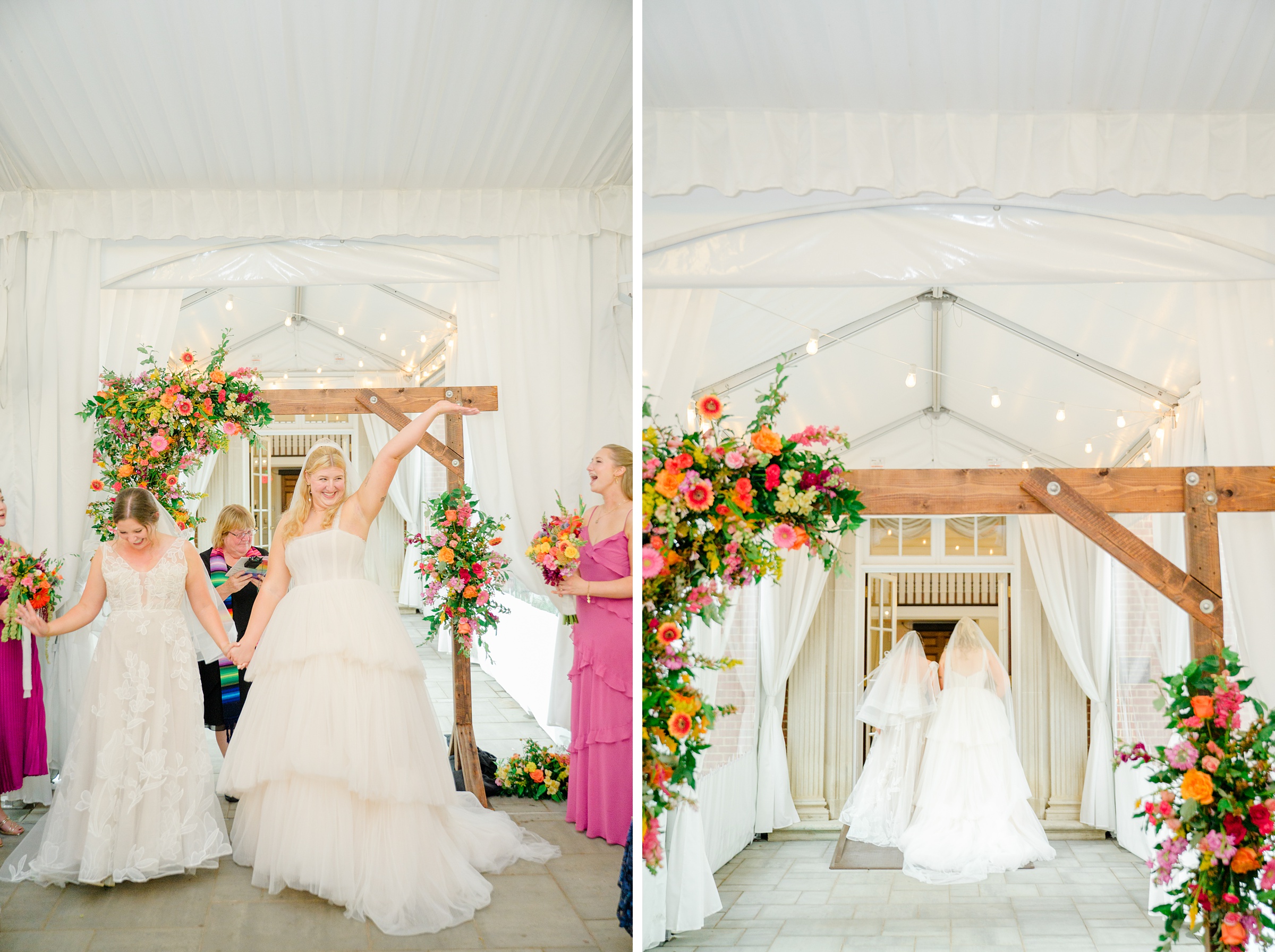 Kara and Kendall's vibrant summer wedding at the Woodend Nature Sanctuary photographed by Baltimore Wedding Photographer Cait Kramer.