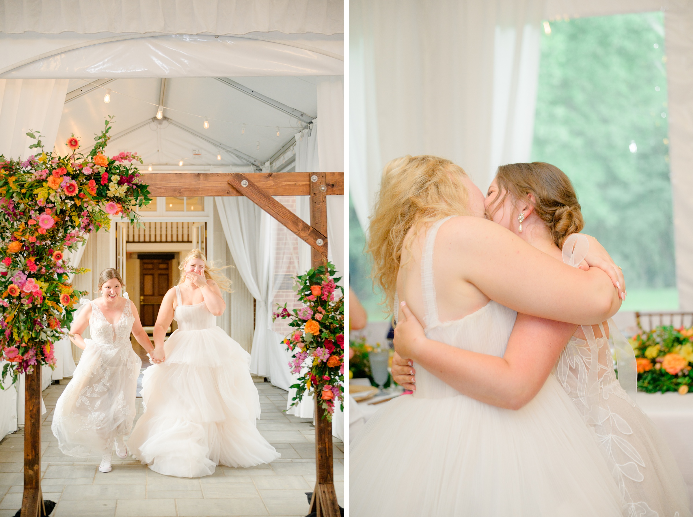 Kara and Kendall's vibrant summer wedding at the Woodend Nature Sanctuary photographed by Baltimore Wedding Photographer Cait Kramer.