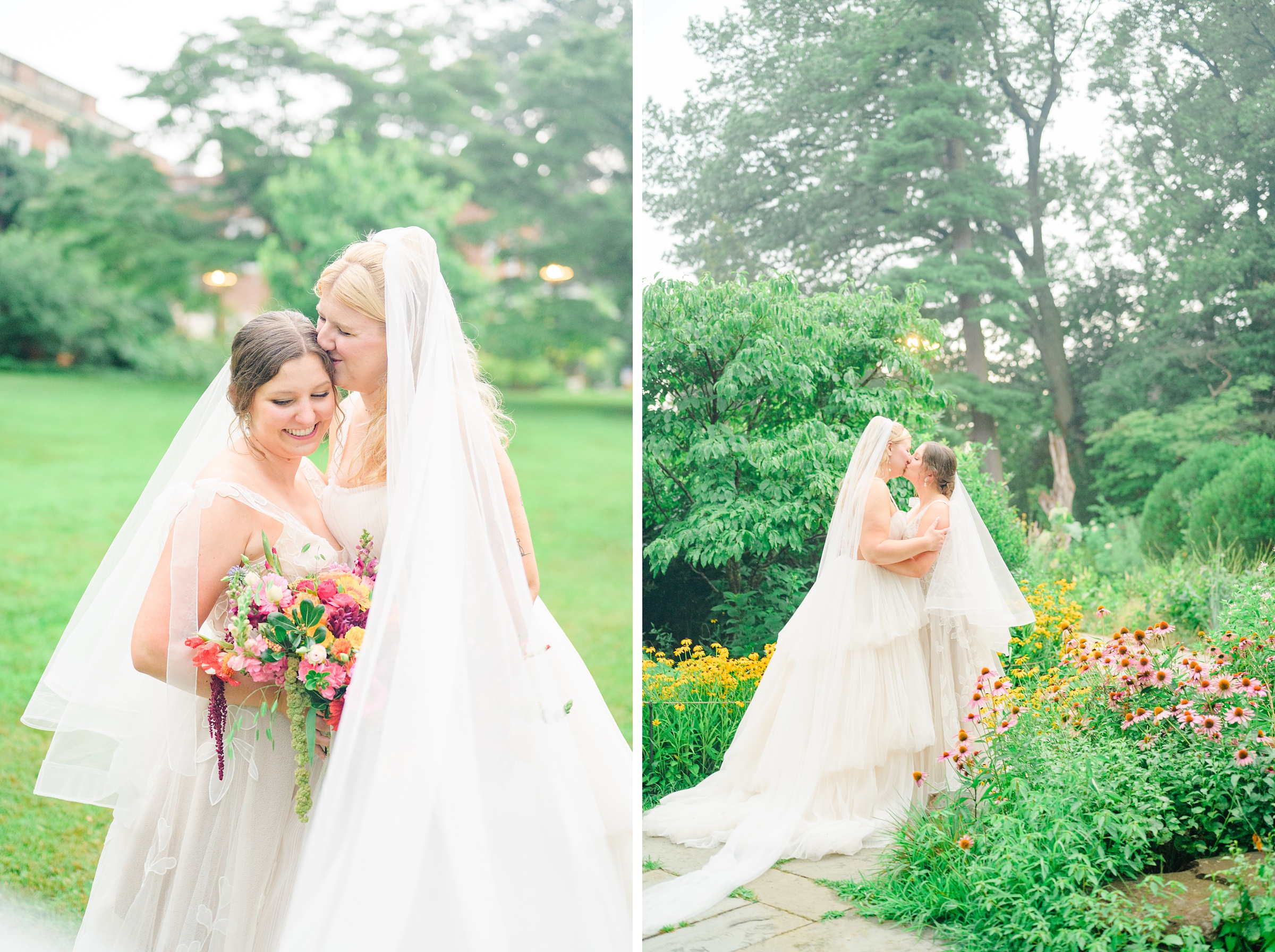 Kara and Kendall's vibrant summer wedding at the Woodend Nature Sanctuary photographed by Baltimore Wedding Photographer Cait Kramer.