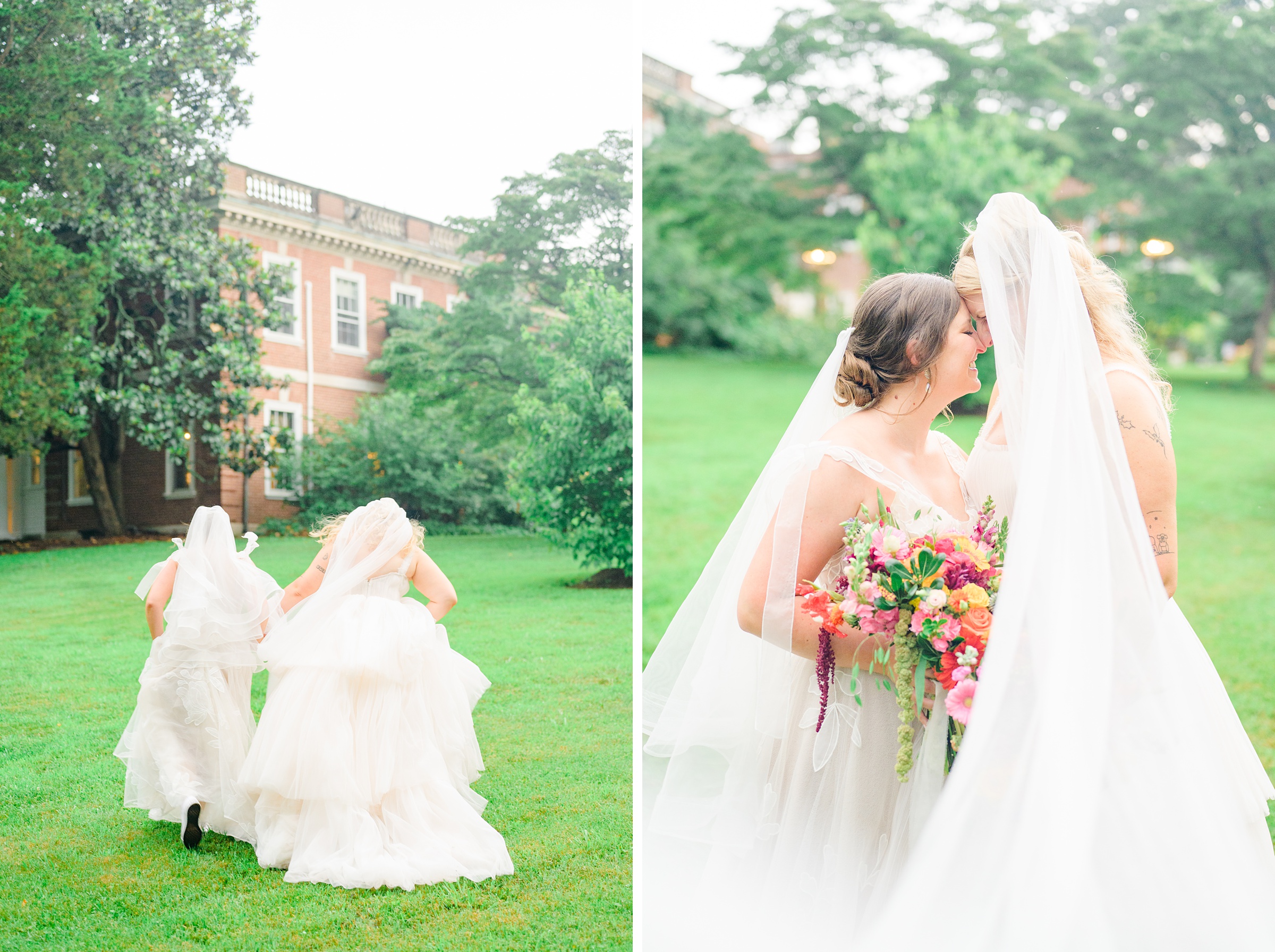 Kara and Kendall's vibrant summer wedding at the Woodend Nature Sanctuary photographed by Baltimore Wedding Photographer Cait Kramer.