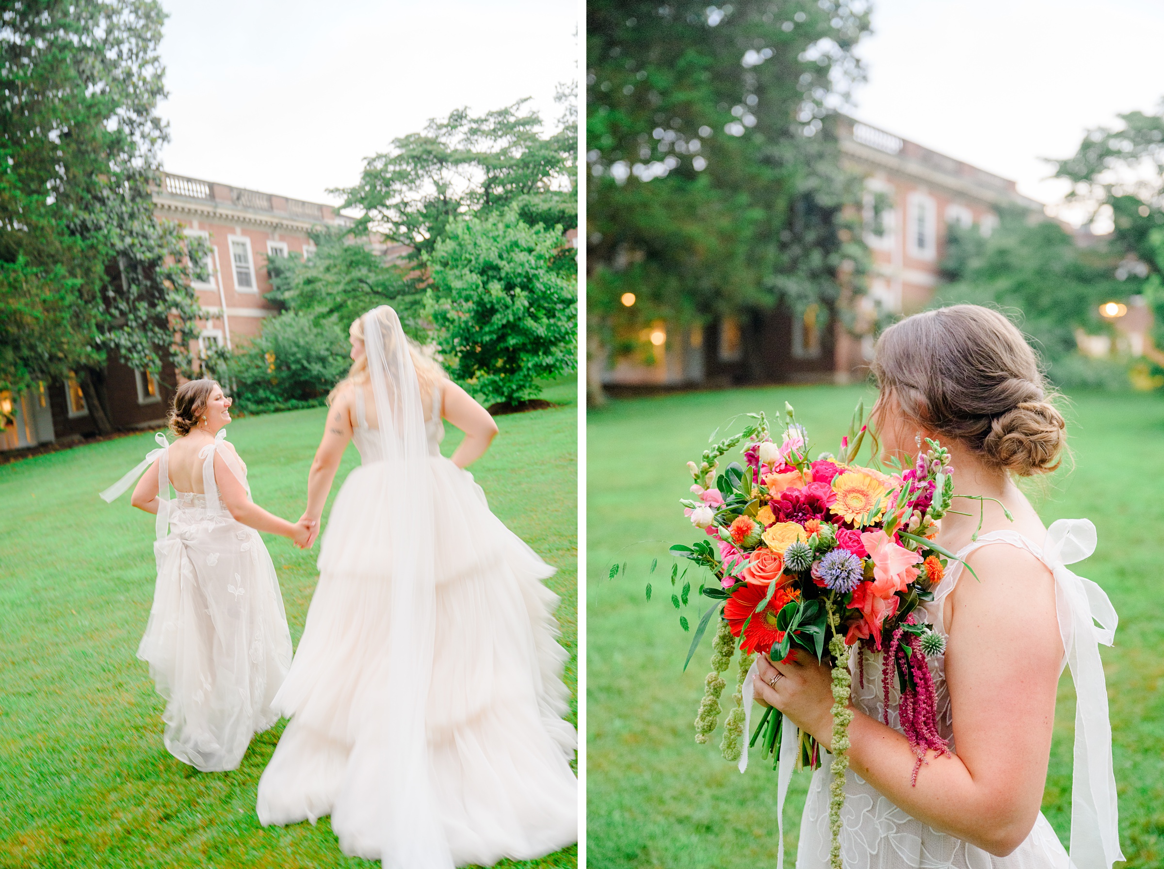 Kara and Kendall's vibrant summer wedding at the Woodend Nature Sanctuary photographed by Baltimore Wedding Photographer Cait Kramer.