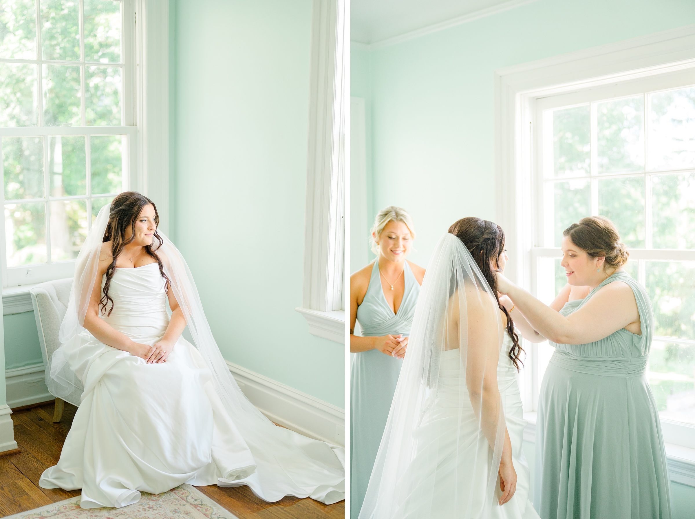 Summer wedding day at Raspberry Plain Manor in Leesburg, Virginia. Photographed by Baltimore Wedding Photographer Cait Kramer.