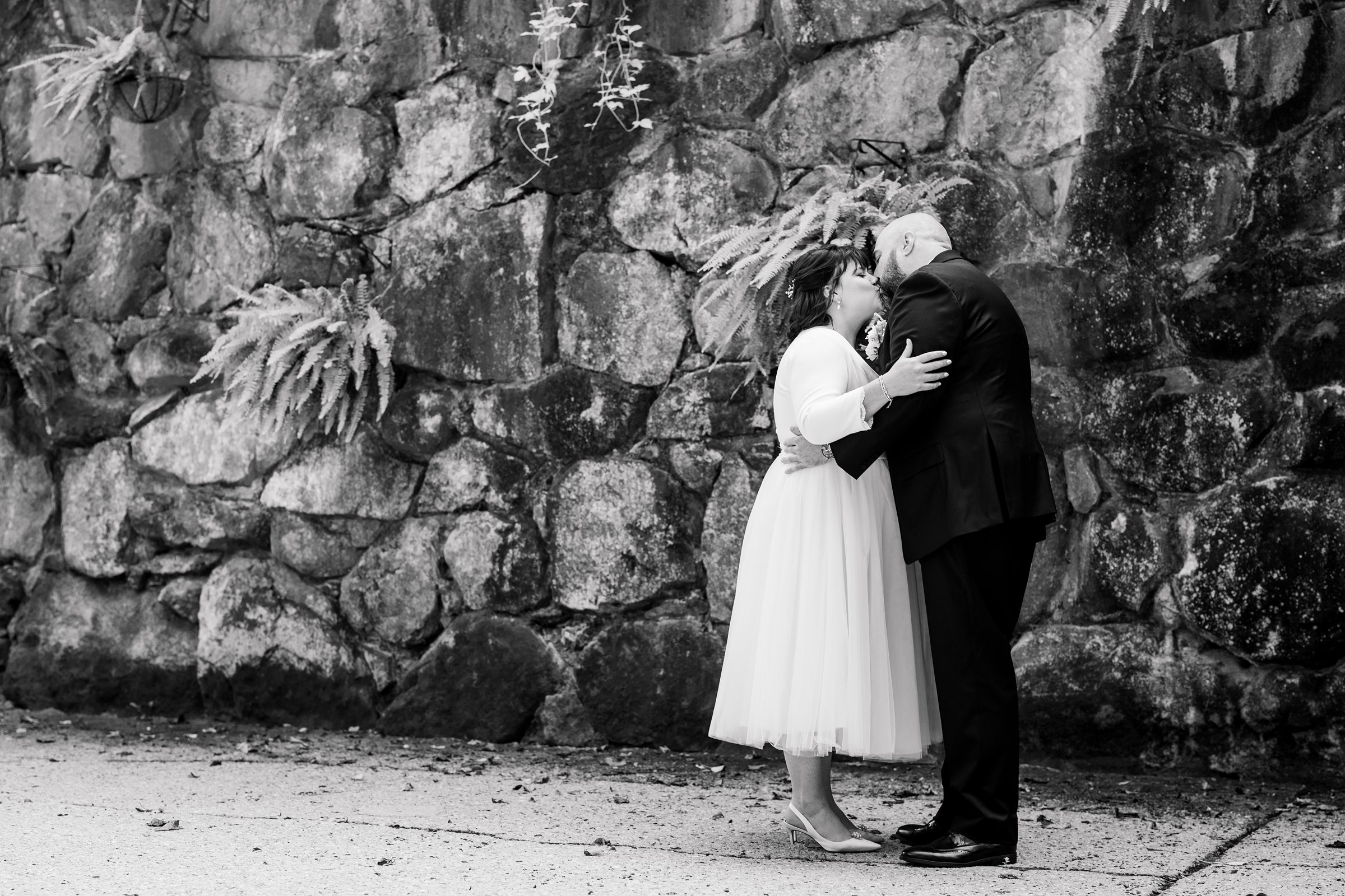 Bride and Groom's first look at Maryland Zoo wedding photographed by Baltimore Wedding Photographer Cait Kramer.