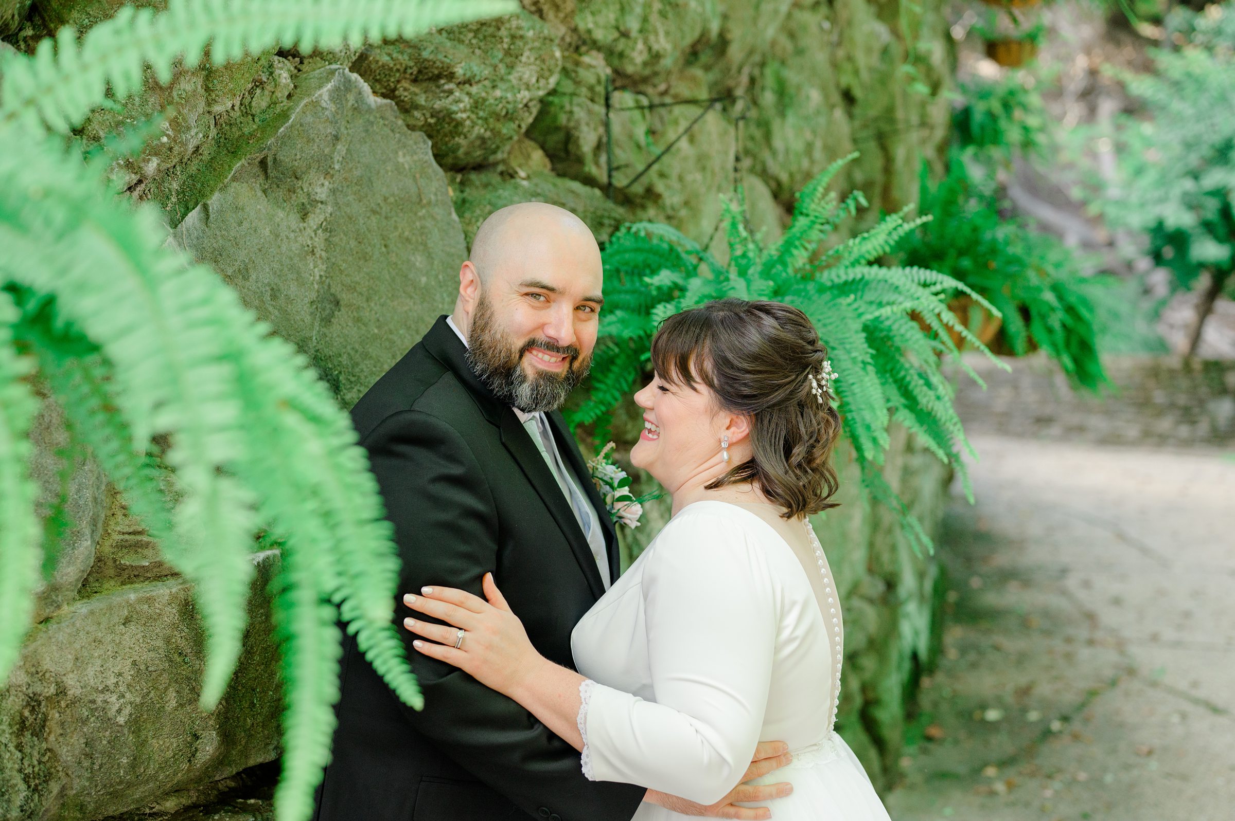 Bride and Groom portraits at Maryland Zoo wedding photographed by Baltimore Wedding Photographer Cait Kramer.