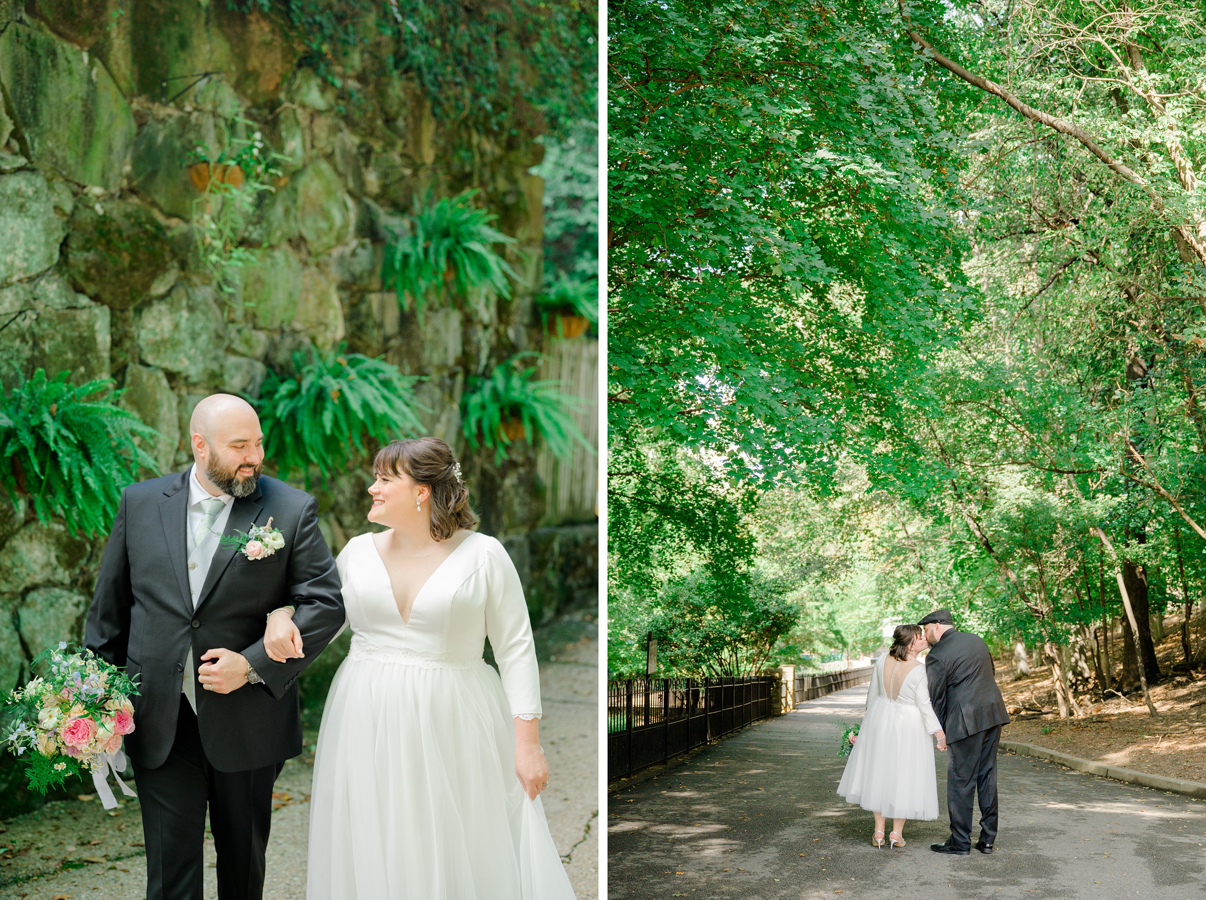 Bride and Groom portraits at Maryland Zoo wedding photographed by Baltimore Wedding Photographer Cait Kramer.
