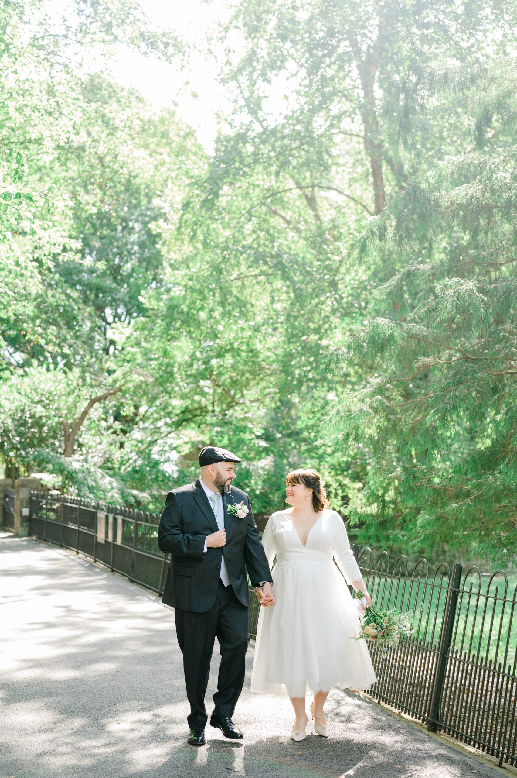 Bride and Groom portraits at Maryland Zoo wedding photographed by Baltimore Wedding Photographer Cait Kramer.