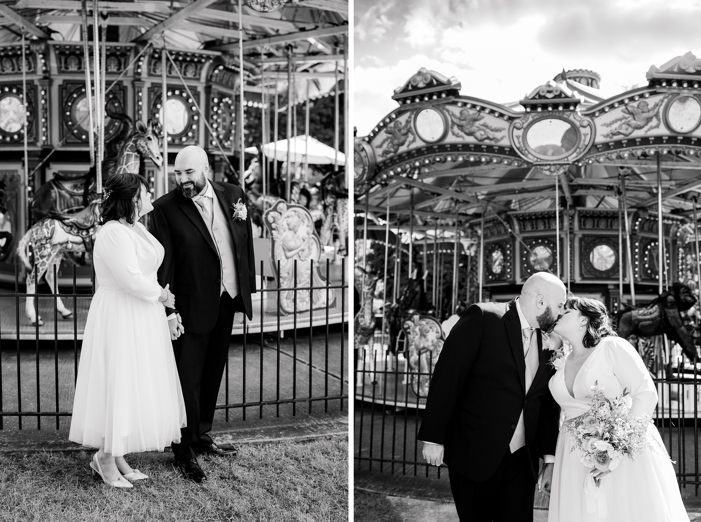 Bride and Groom portraits at Maryland Zoo wedding photographed by Baltimore Wedding Photographer Cait Kramer.