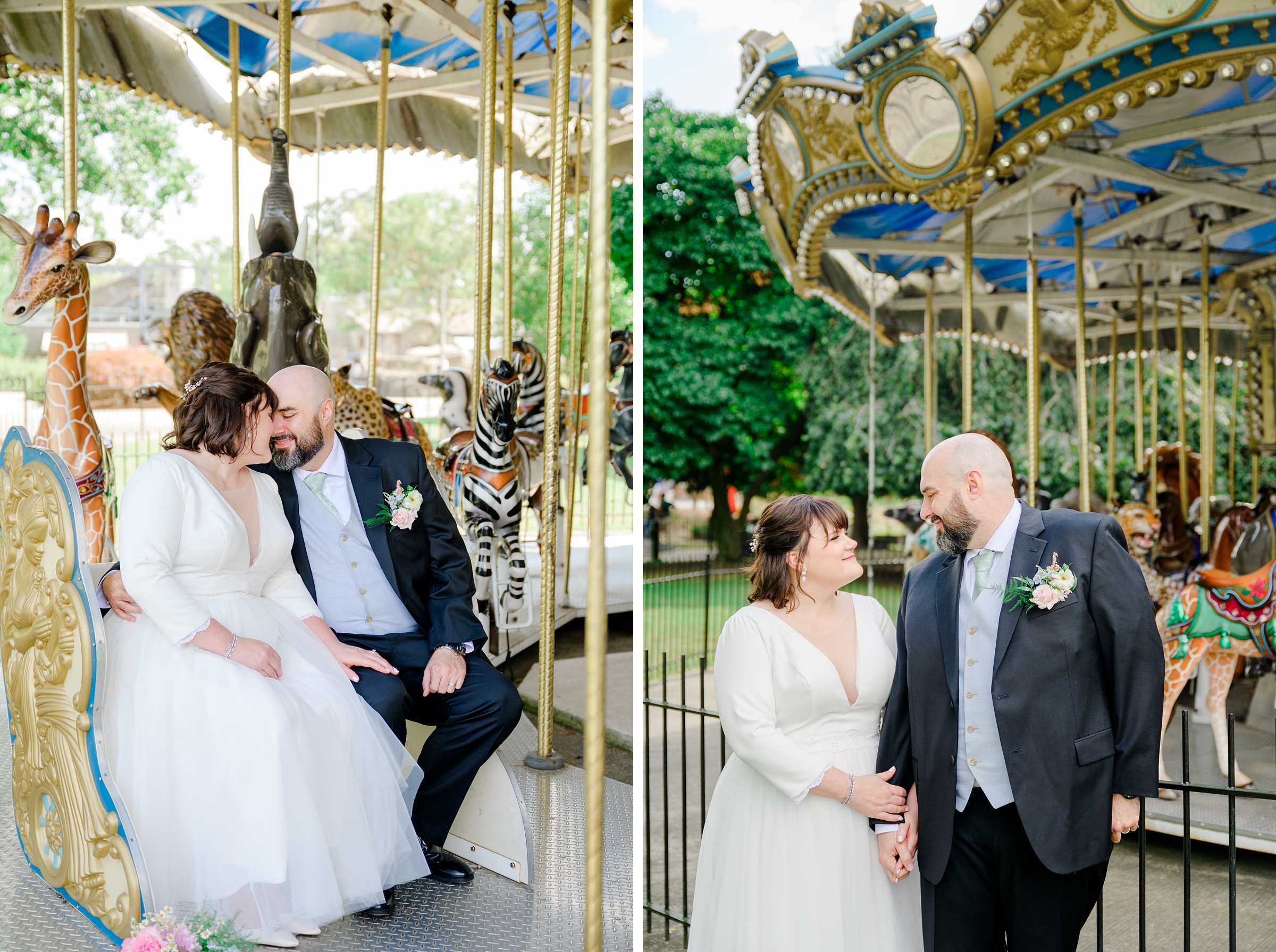 Bride and Groom portraits at Maryland Zoo wedding photographed by Baltimore Wedding Photographer Cait Kramer.