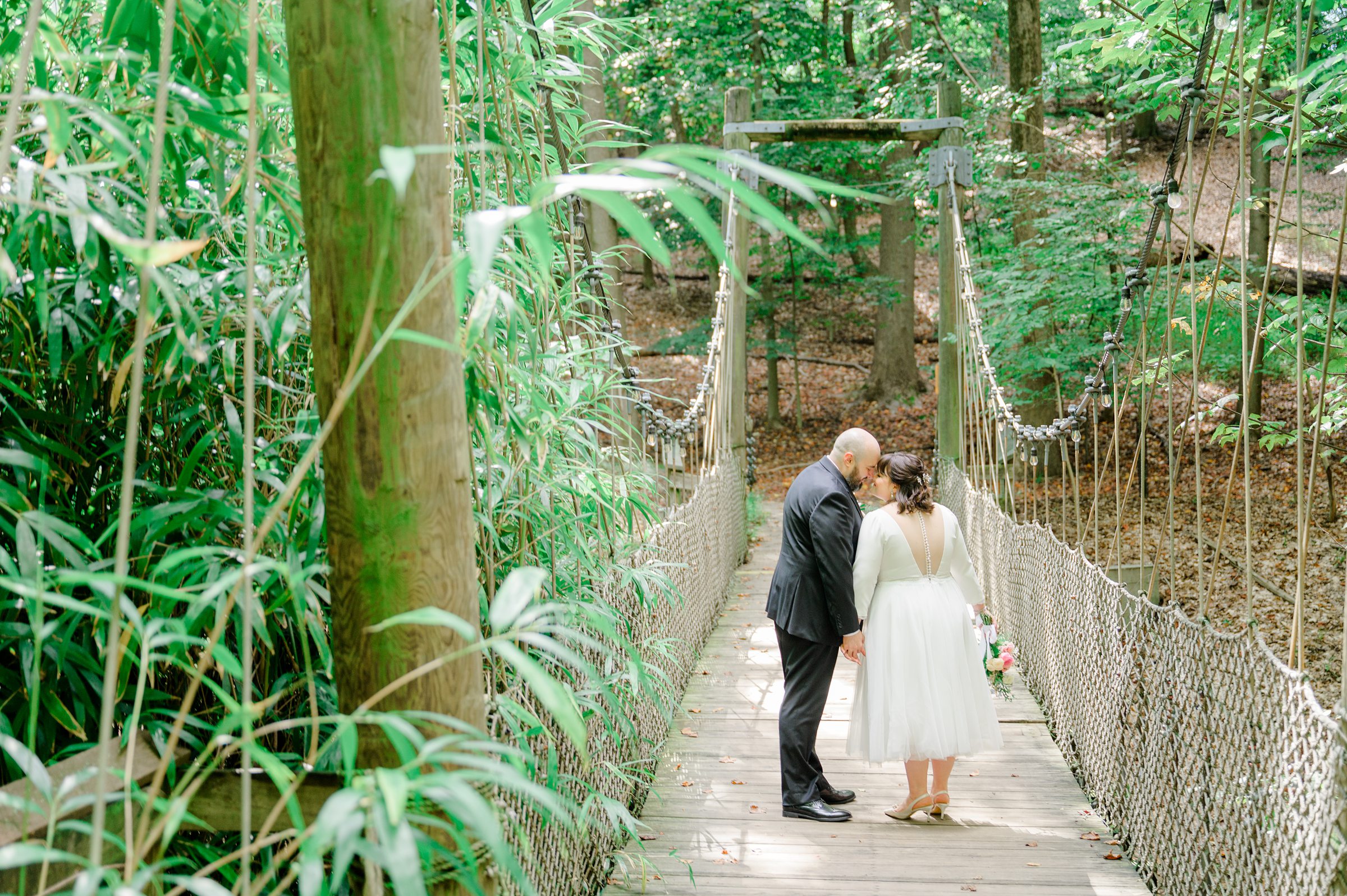 Bride and Groom portraits at Maryland Zoo wedding photographed by Baltimore Wedding Photographer Cait Kramer.
