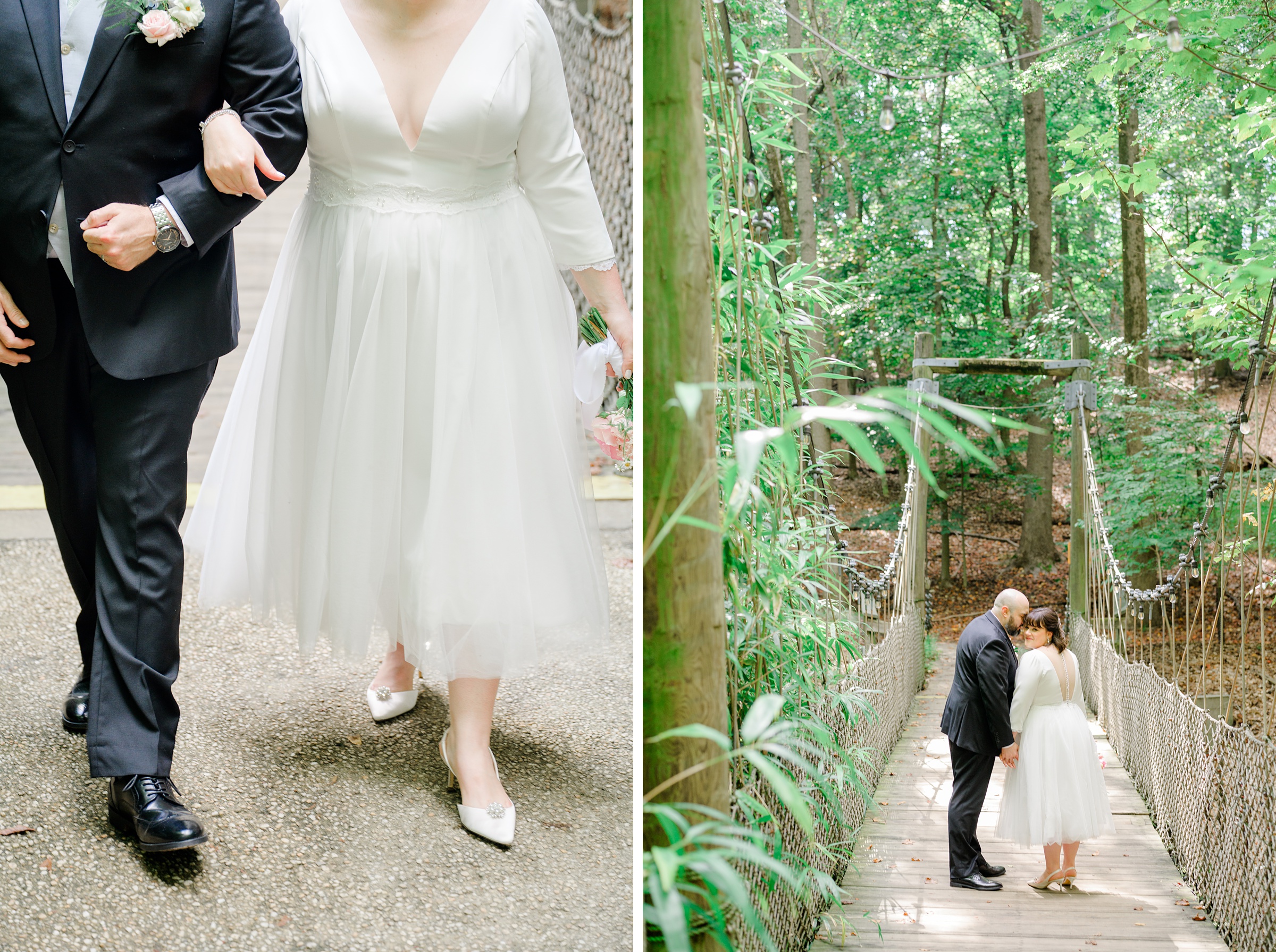Bride and Groom portraits at Maryland Zoo wedding photographed by Baltimore Wedding Photographer Cait Kramer.