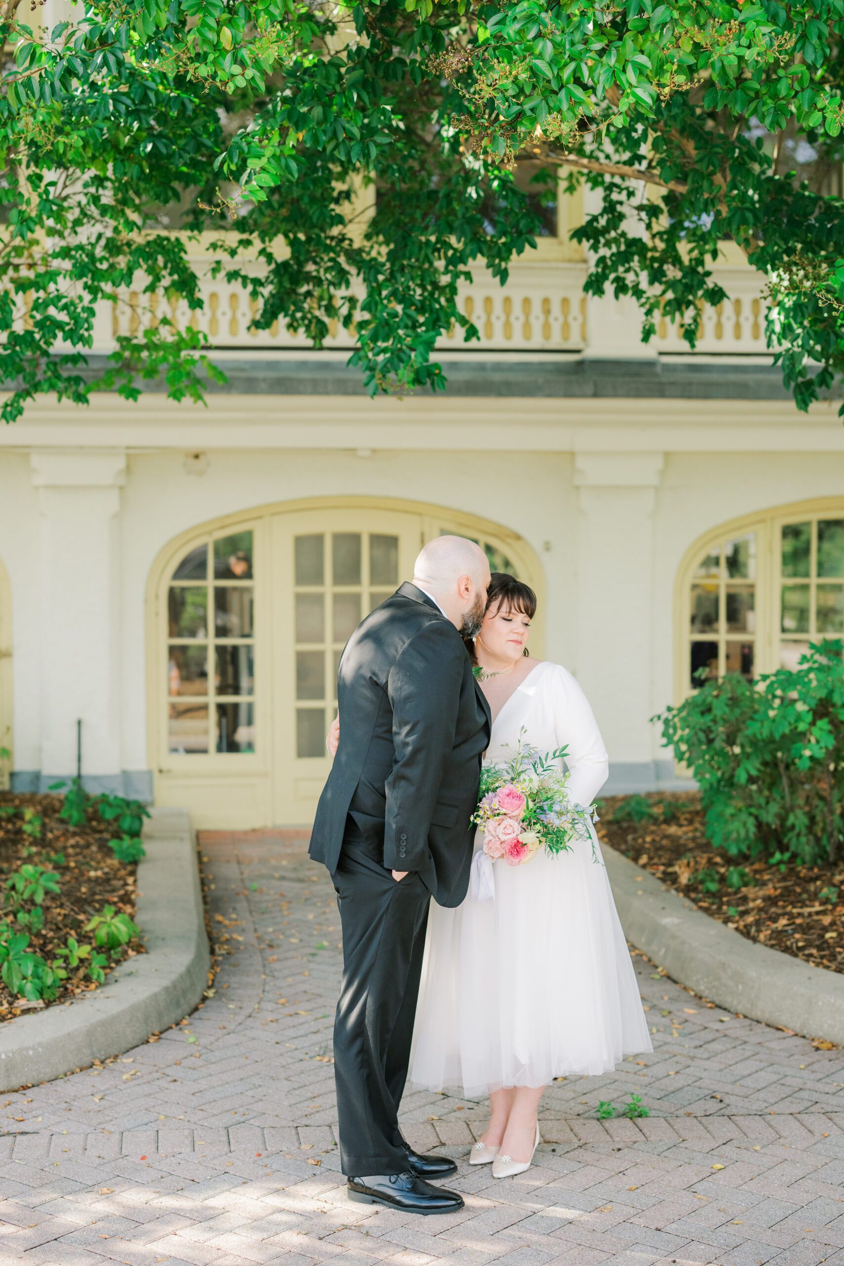 Bride and Groom portraits at Maryland Zoo wedding photographed by Baltimore Wedding Photographer Cait Kramer.