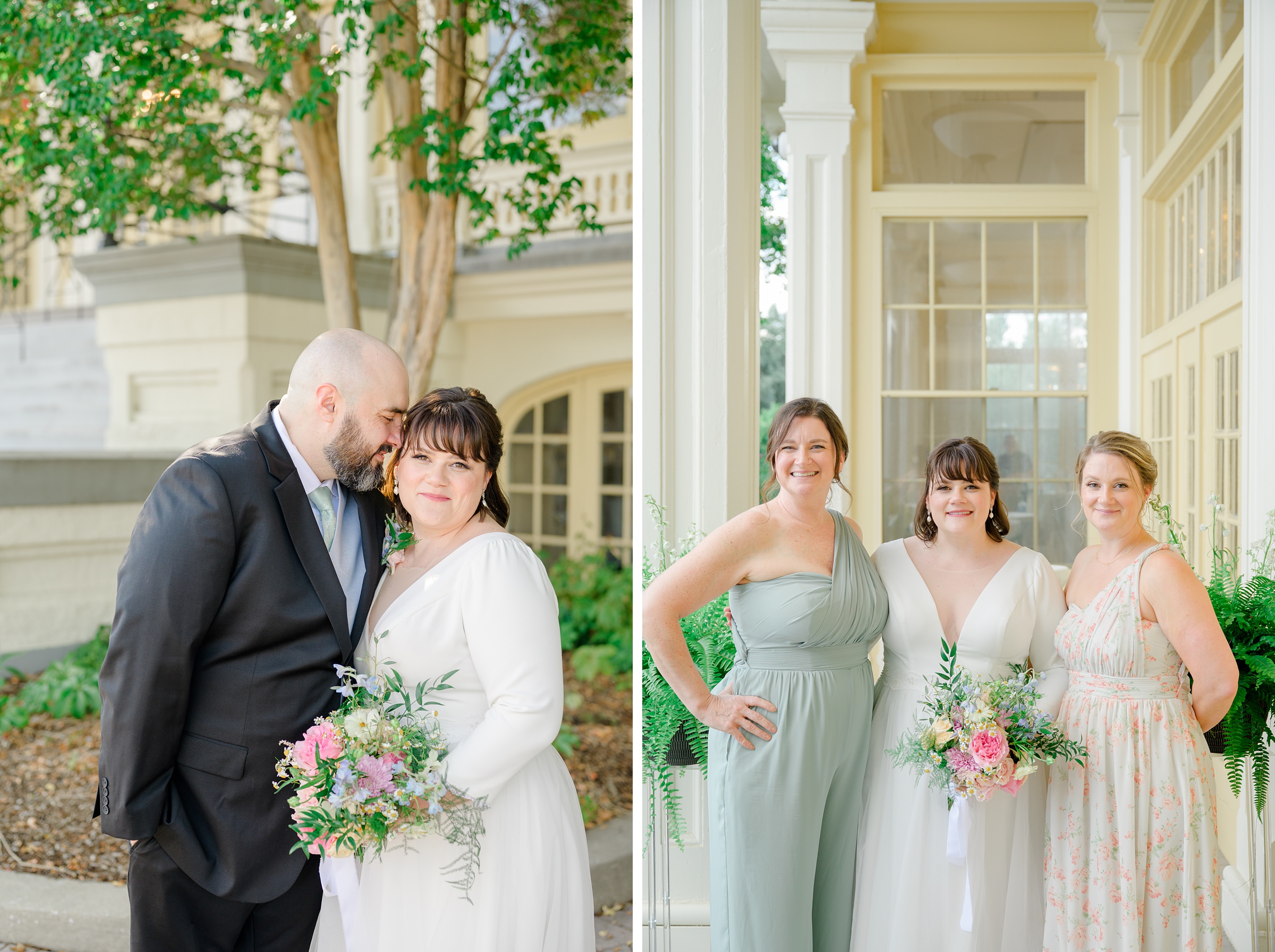 Bride and Groom portraits at Maryland Zoo wedding photographed by Baltimore Wedding Photographer Cait Kramer.