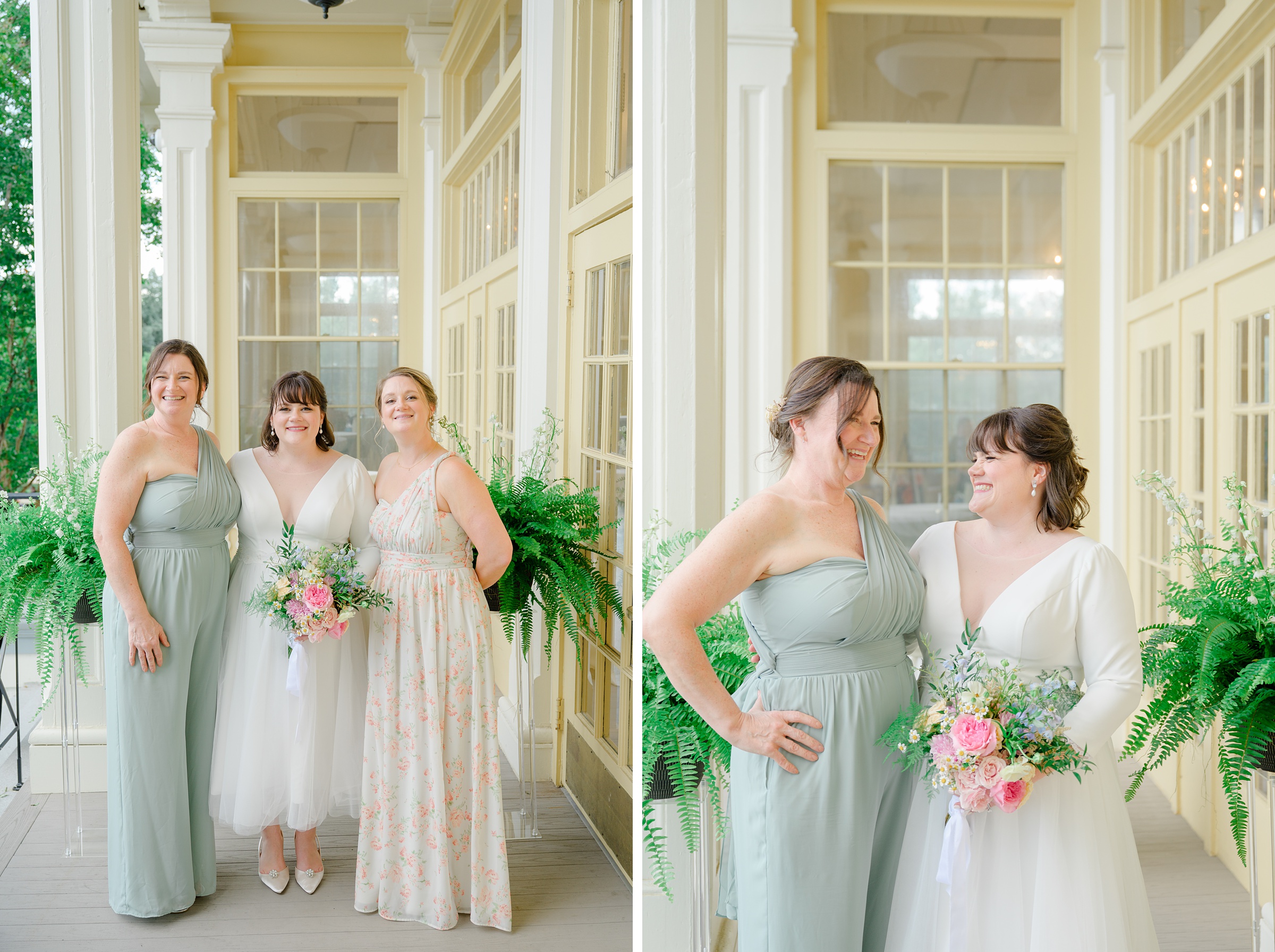 Bridesmaids portraits at Maryland Zoo wedding photographed by Baltimore Wedding Photographer Cait Kramer.