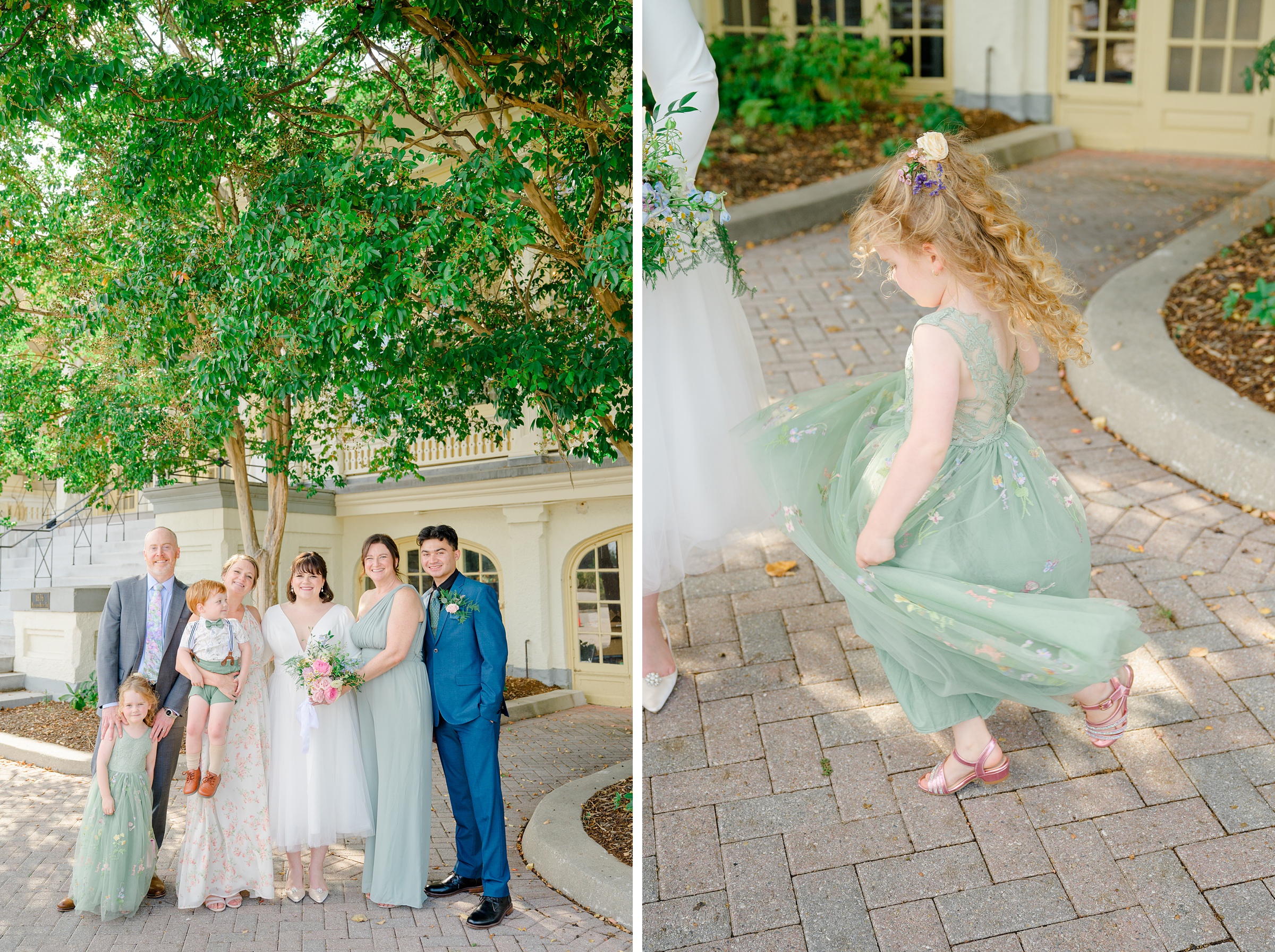 Wedding Party portraits at Maryland Zoo wedding photographed by Baltimore Wedding Photographer Cait Kramer.