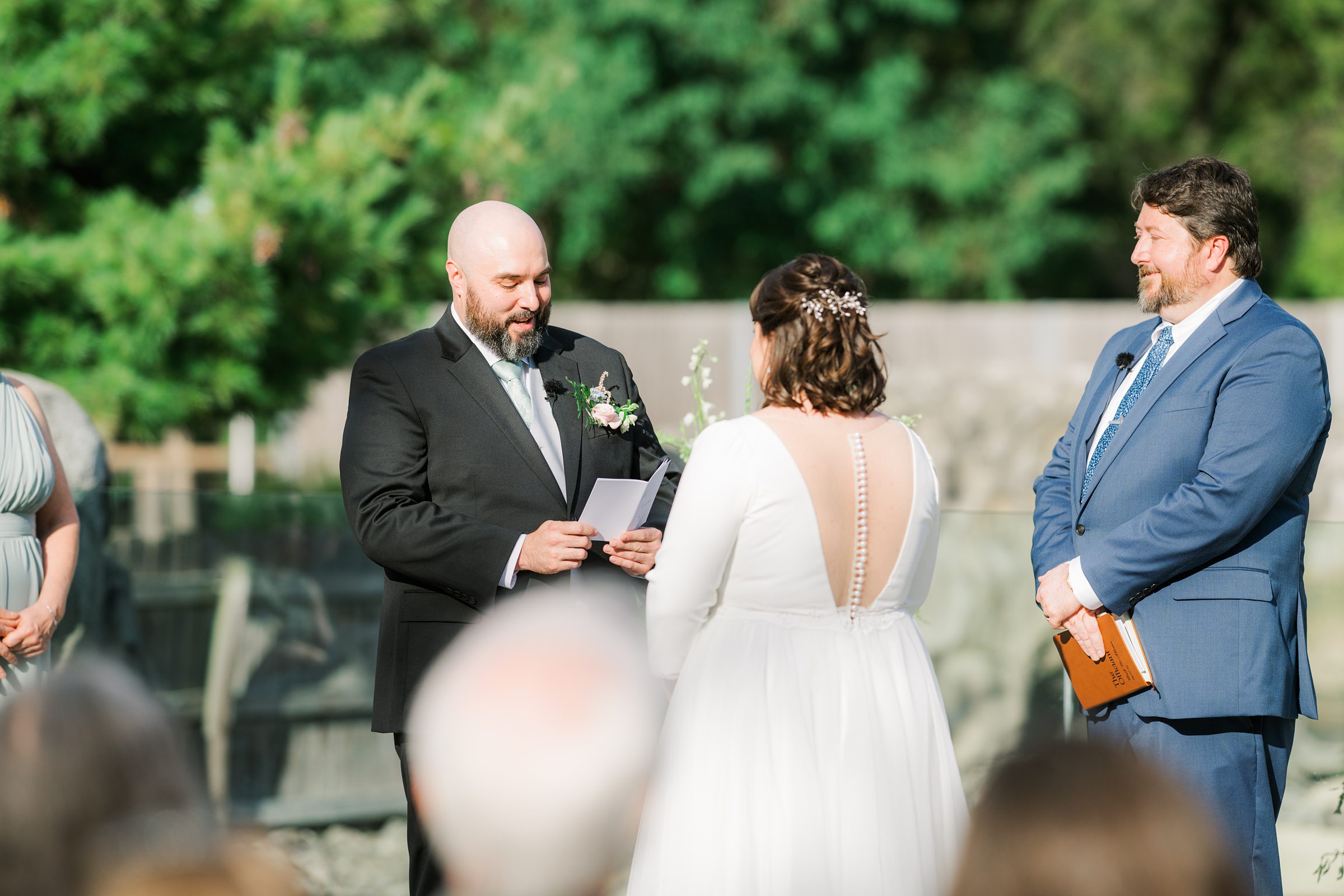 Wedding Ceremony at the Maryland Zoo photographed by Baltimore Wedding Photographer Cait Kramer.