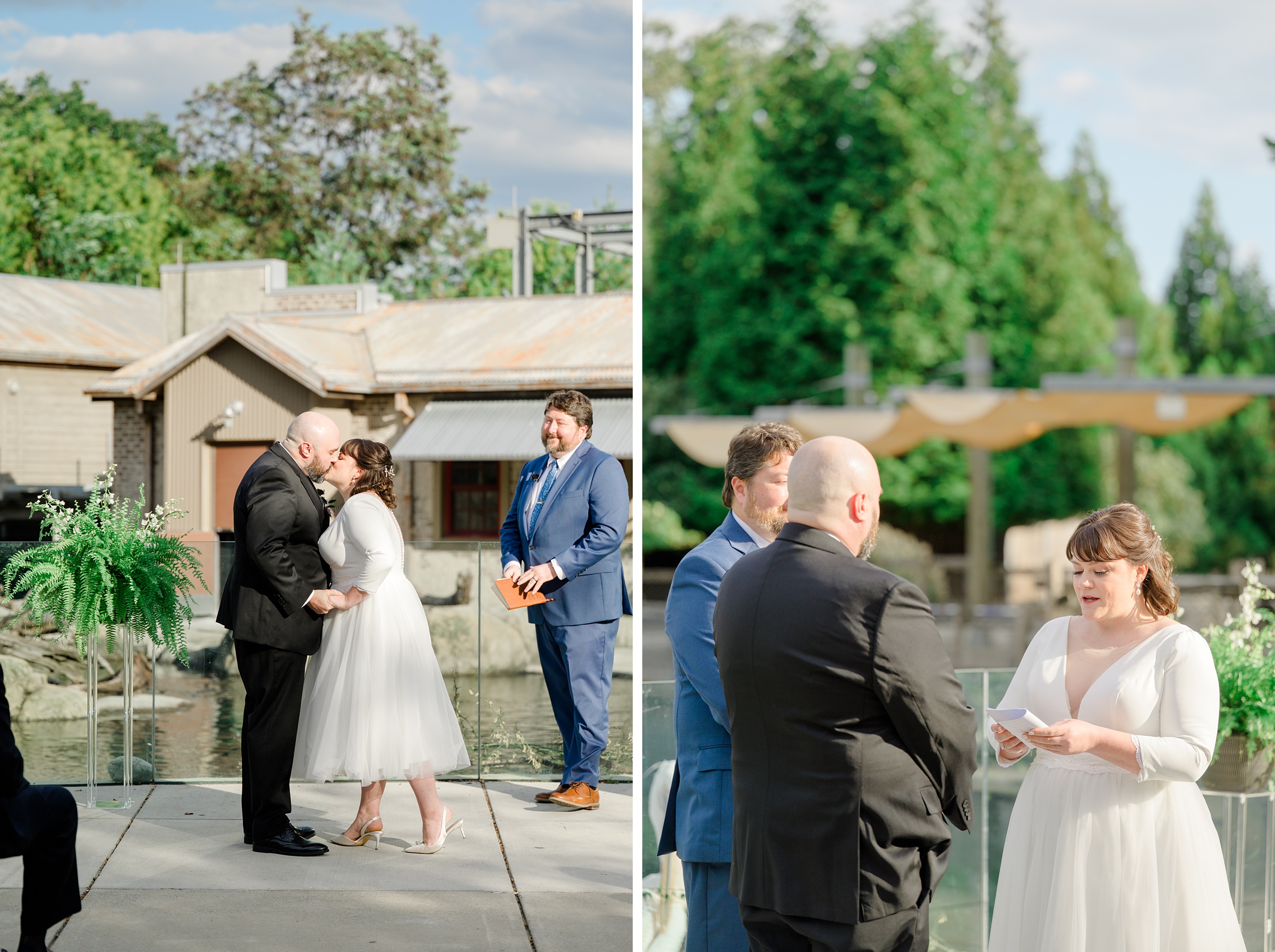 Wedding Ceremony at the Maryland Zoo photographed by Baltimore Wedding Photographer Cait Kramer.