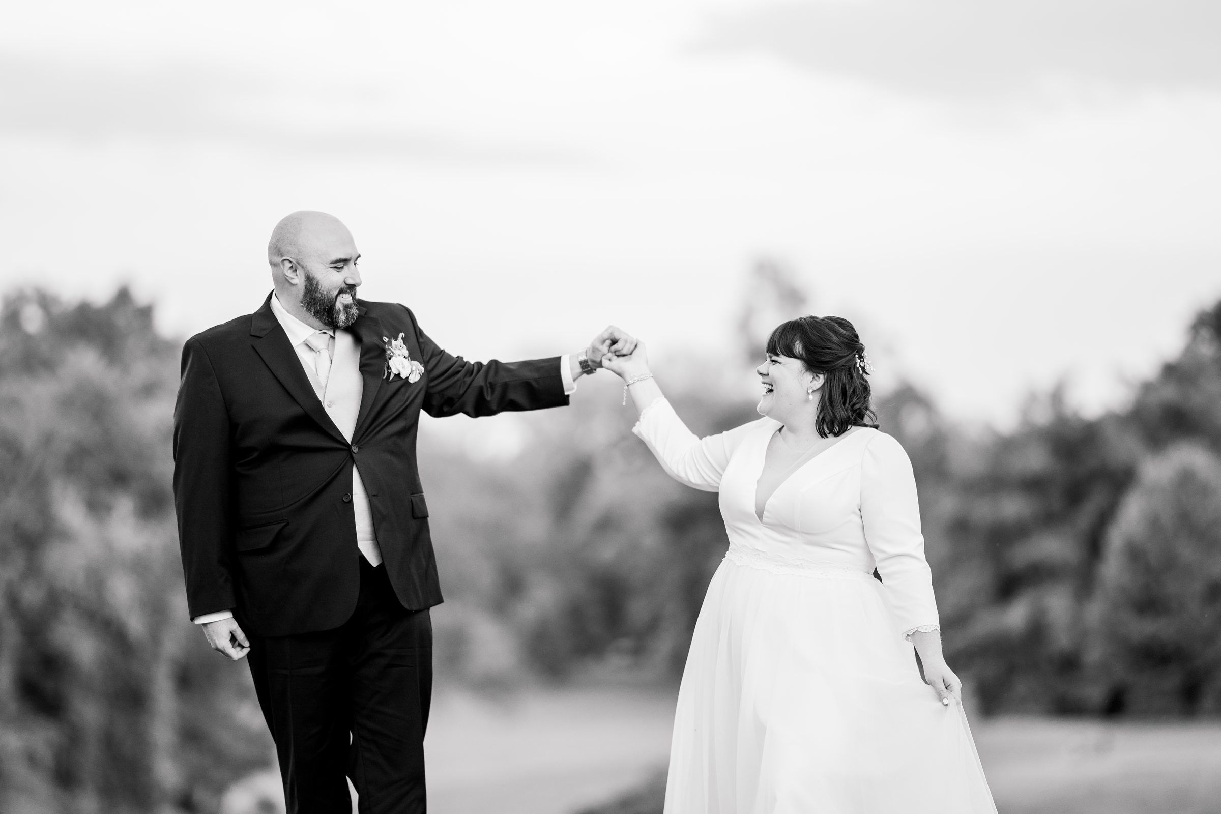 Golden hour newlywed portraits at the Maryland Zoo photographed by Baltimore Wedding Photographer Cait Kramer.