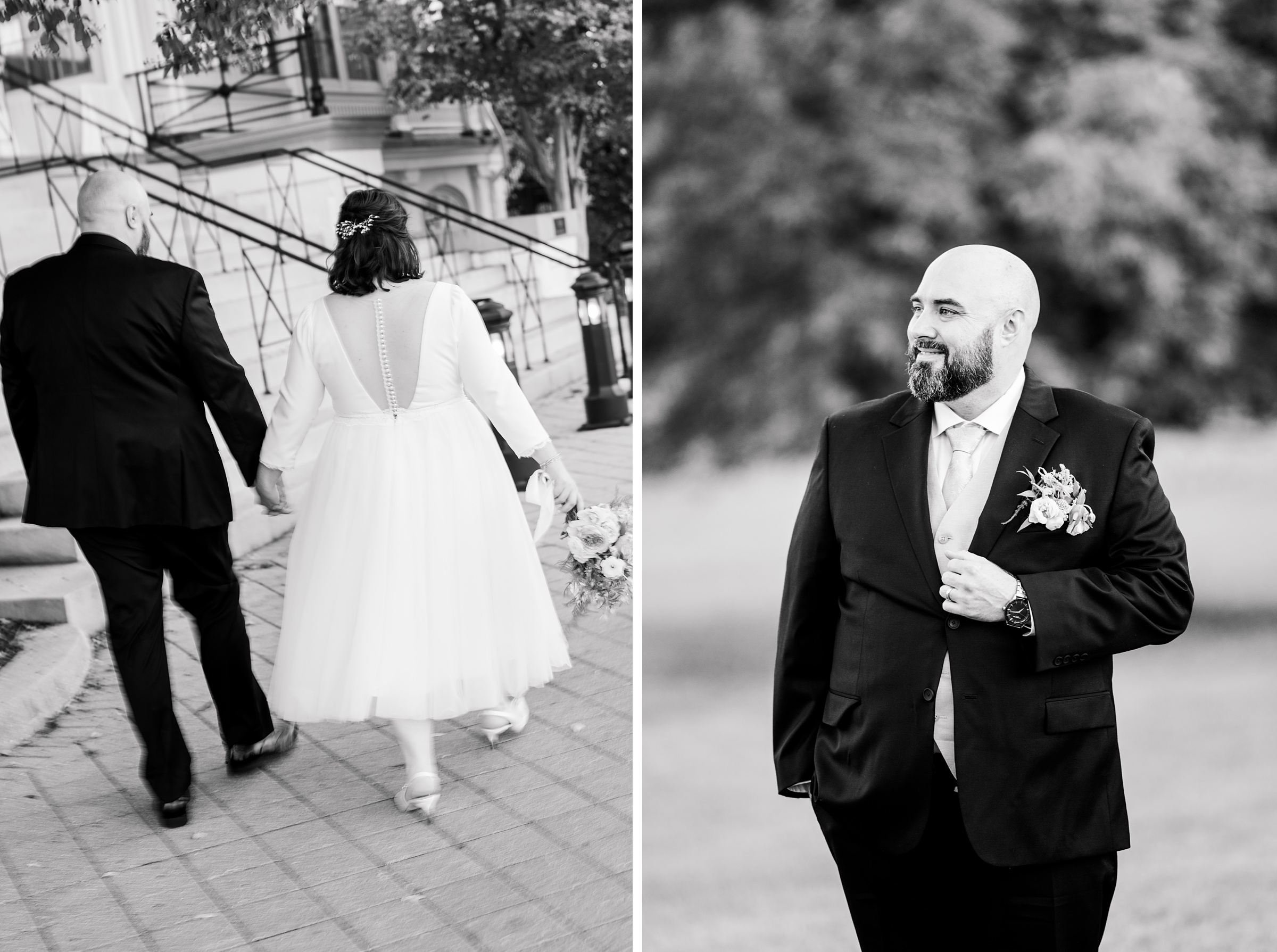 Golden hour newlywed portraits at the Maryland Zoo photographed by Baltimore Wedding Photographer Cait Kramer.