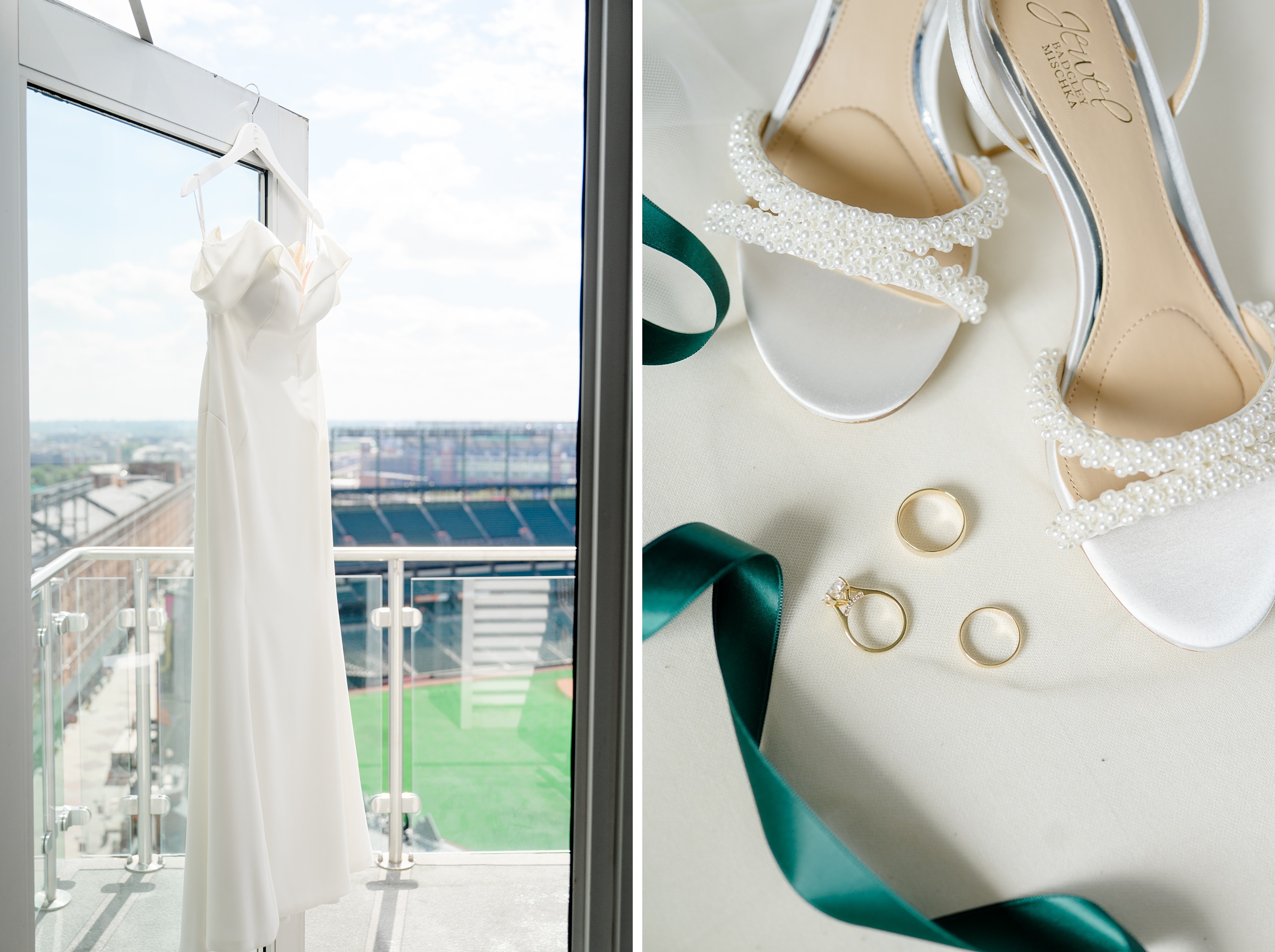 Bridal Details at Oriole Park at Camden Yards Wedding photographed by Baltimore Wedding Photographer Cait Kramer.
