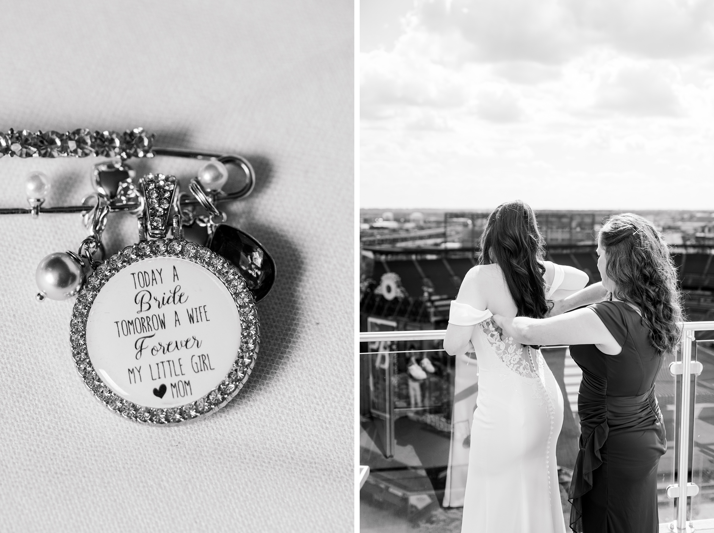 Bridal portraits at Oriole Park at Camden Yards Wedding photographed by Baltimore Wedding Photographer Cait Kramer.