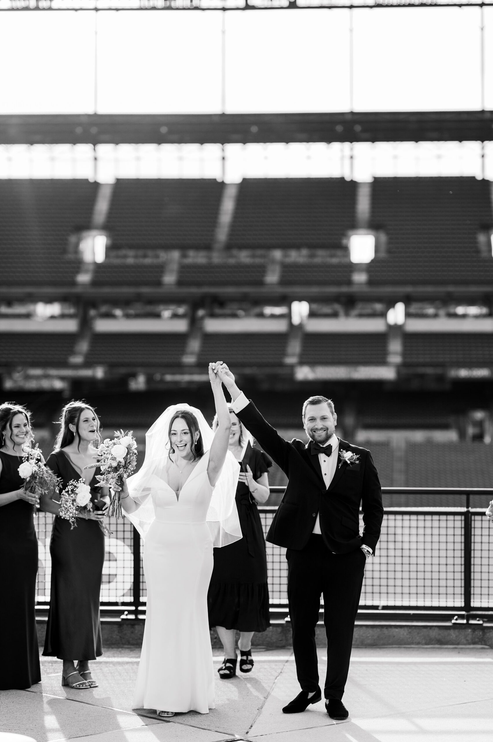 Wedding Ceremony at Oriole Park at Camden Yards photographed by Baltimore Wedding Photographer Cait Kramer.