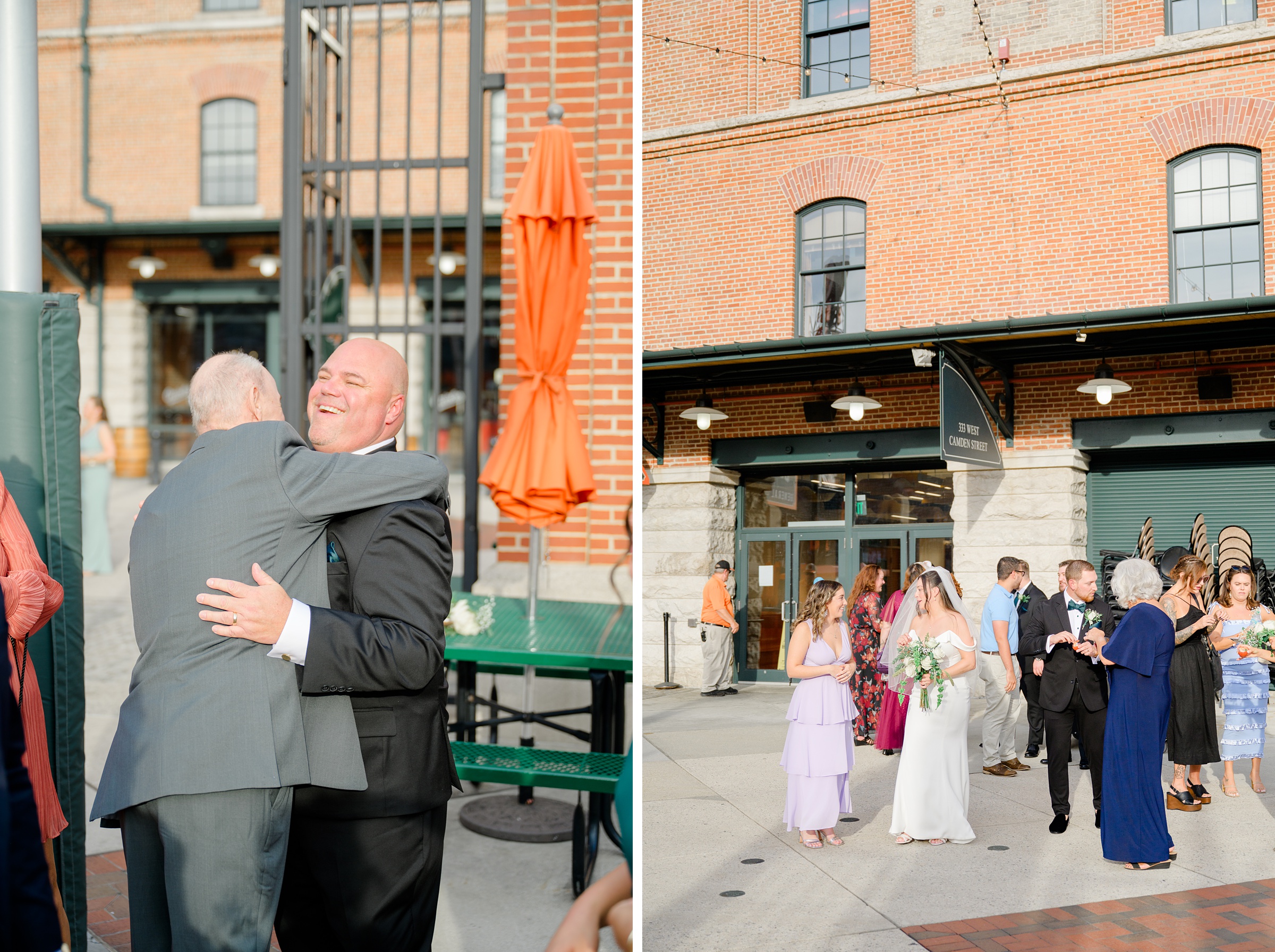 Cocktail Hour at Oriole Park at Camden Yards Wedding photographed by Baltimore Wedding Photographer Cait Kramer.